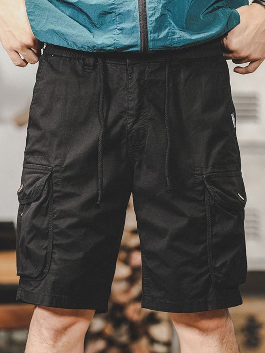 

StyleCast Men Cargo Shorts, Black
