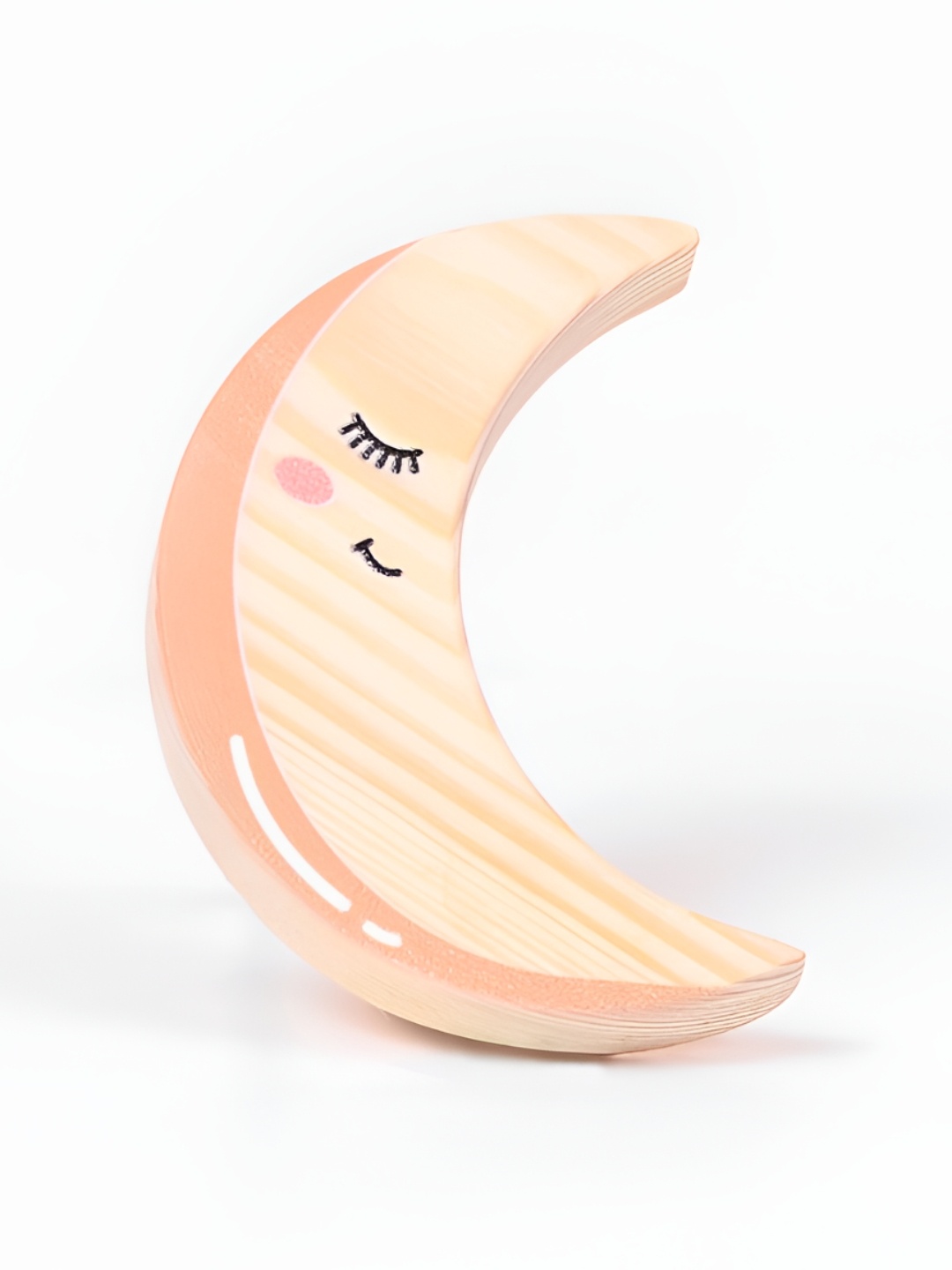 

Pinch of Pretty Brown & Pink Wooden Moon Knob, Orange