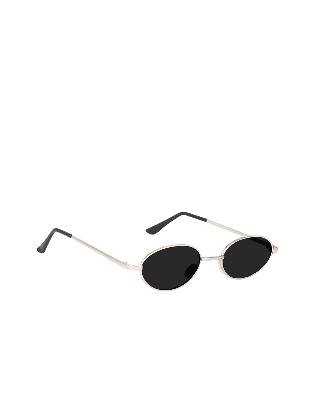

IFLASH Unisex Oval Sunglasses with UV Protected Lens, Black