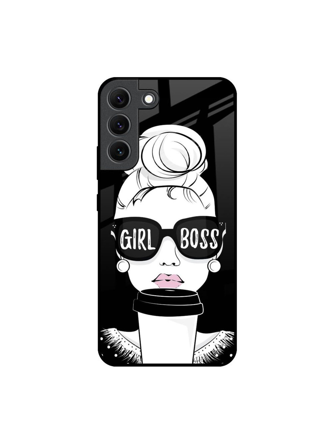 

QRIOH Quirky Printed Samsung Galaxy S22 Back Case Mobile Accessories, Black
