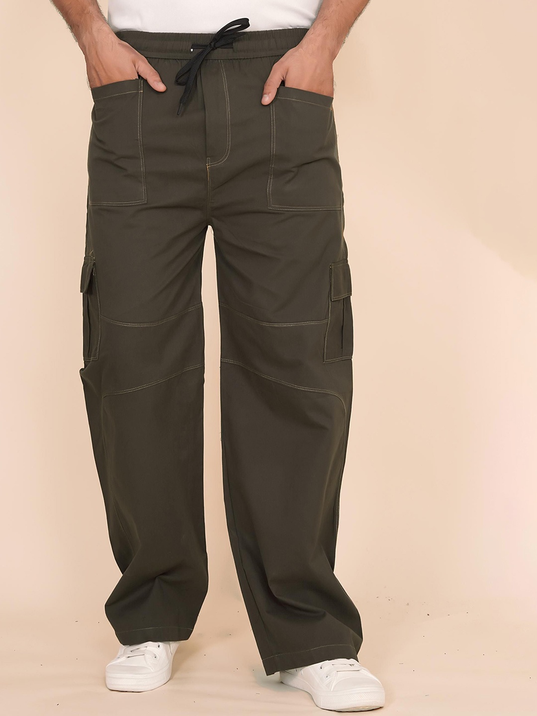 

Moda Rapido Men Cargos Trousers, Olive