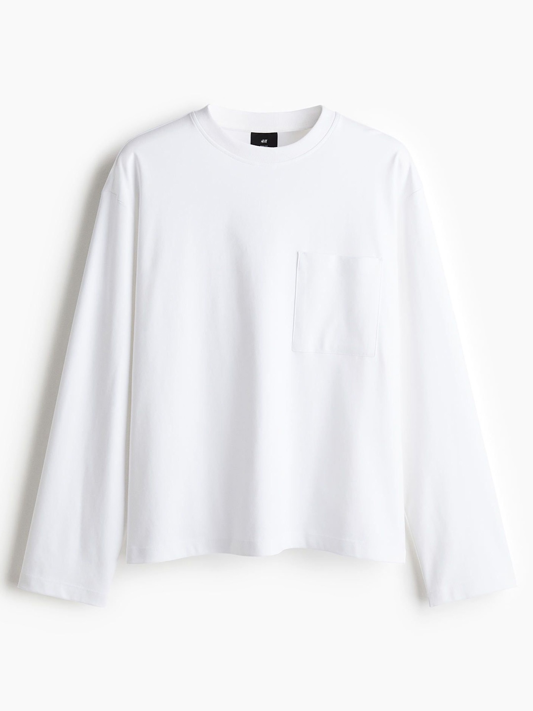 

H&M Loose Fit Long-Sleeved Jersey Top, White