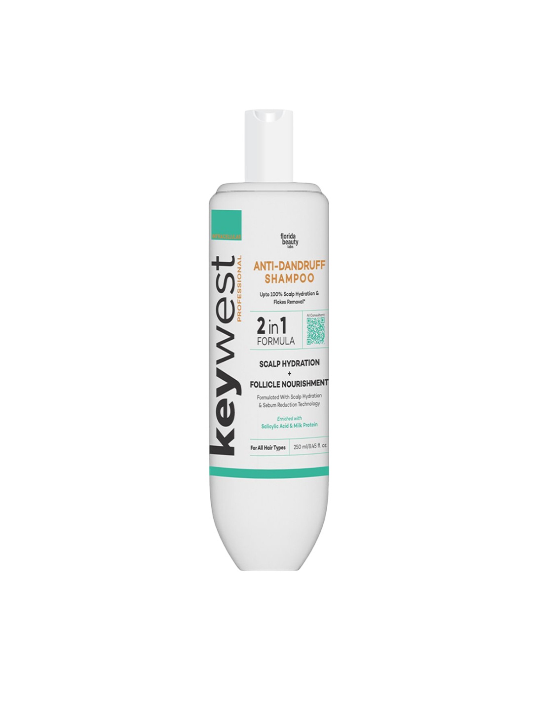 

Keywest Professional Anti Dandruff Shampoo- 250 ml, White