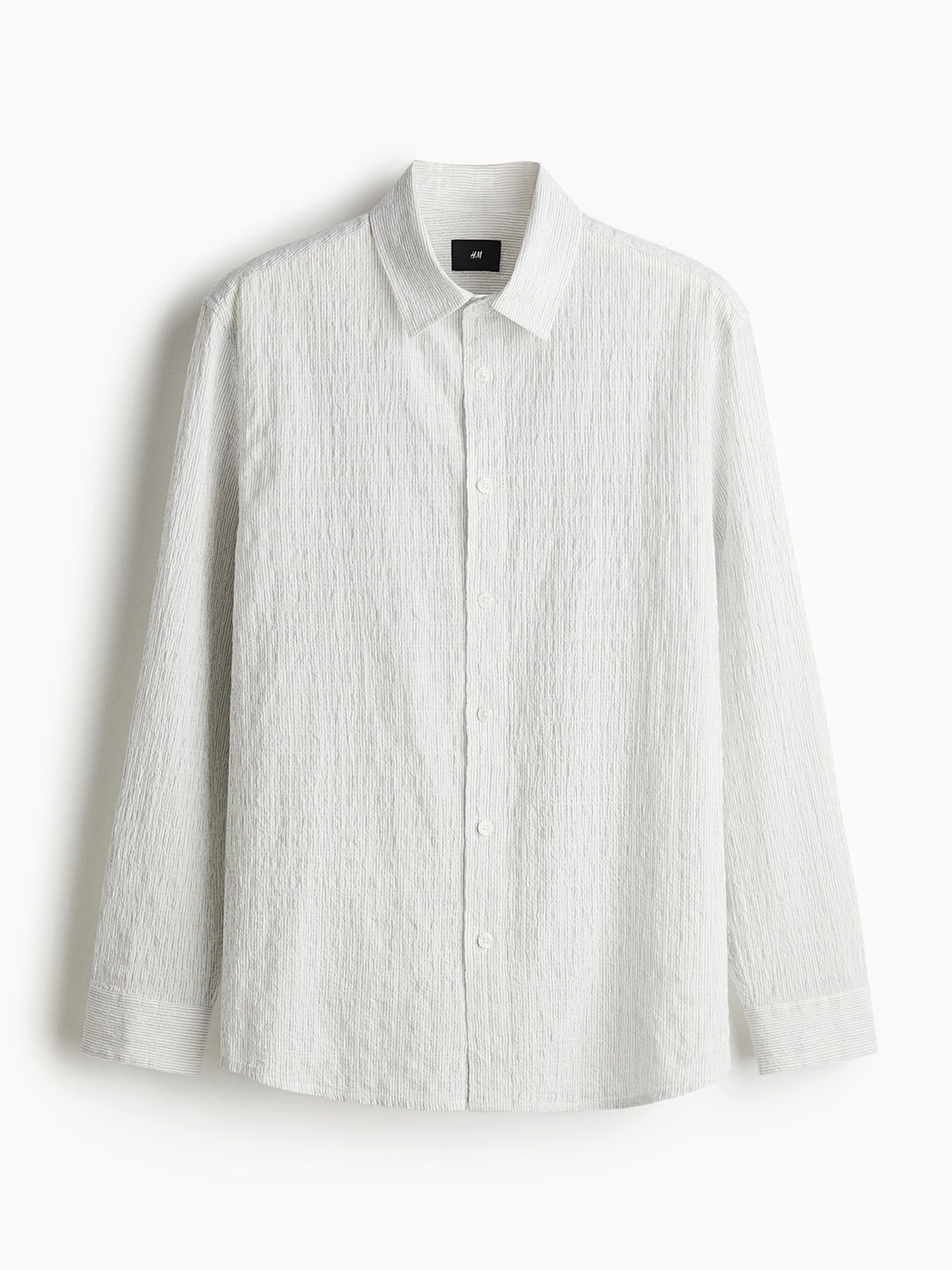 

H&M Loose Fit Textured Shirt, White