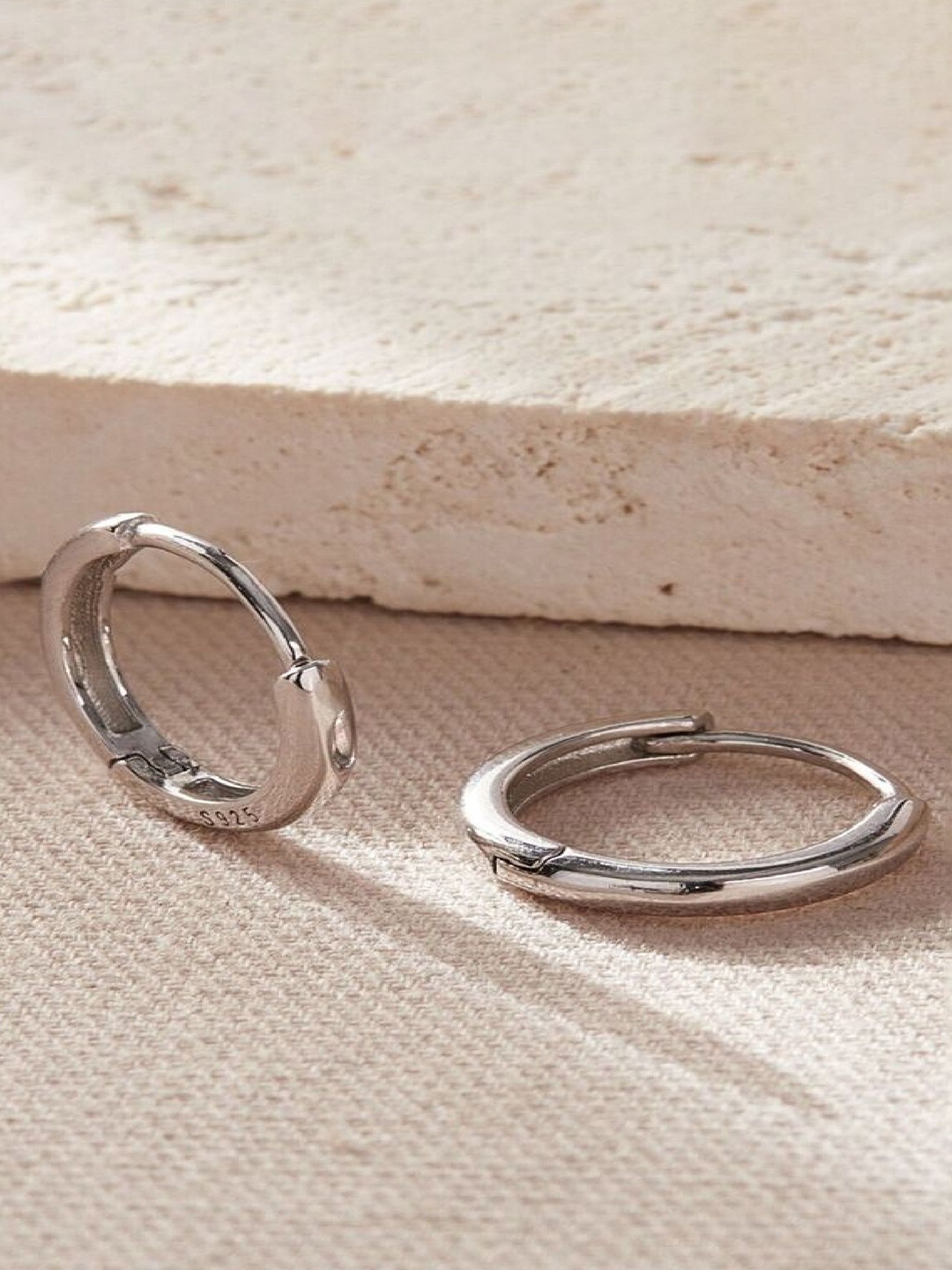 

Crazy Fashion Circular Hoop Earrings, Silver