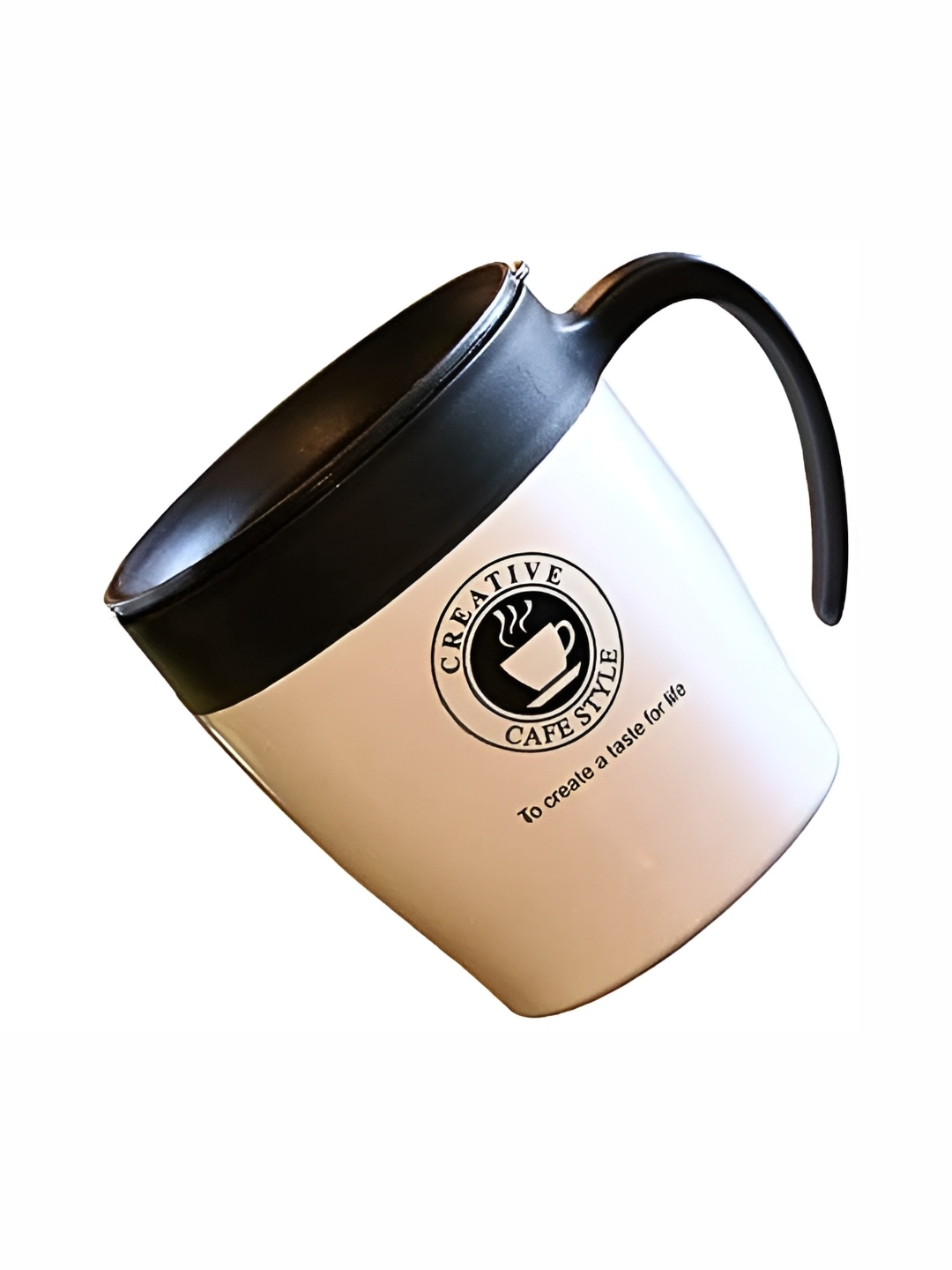 

Baskety Gold-Toned & Black Stainless Steel Matte Insulated Coffee Mug with Handle 330ml