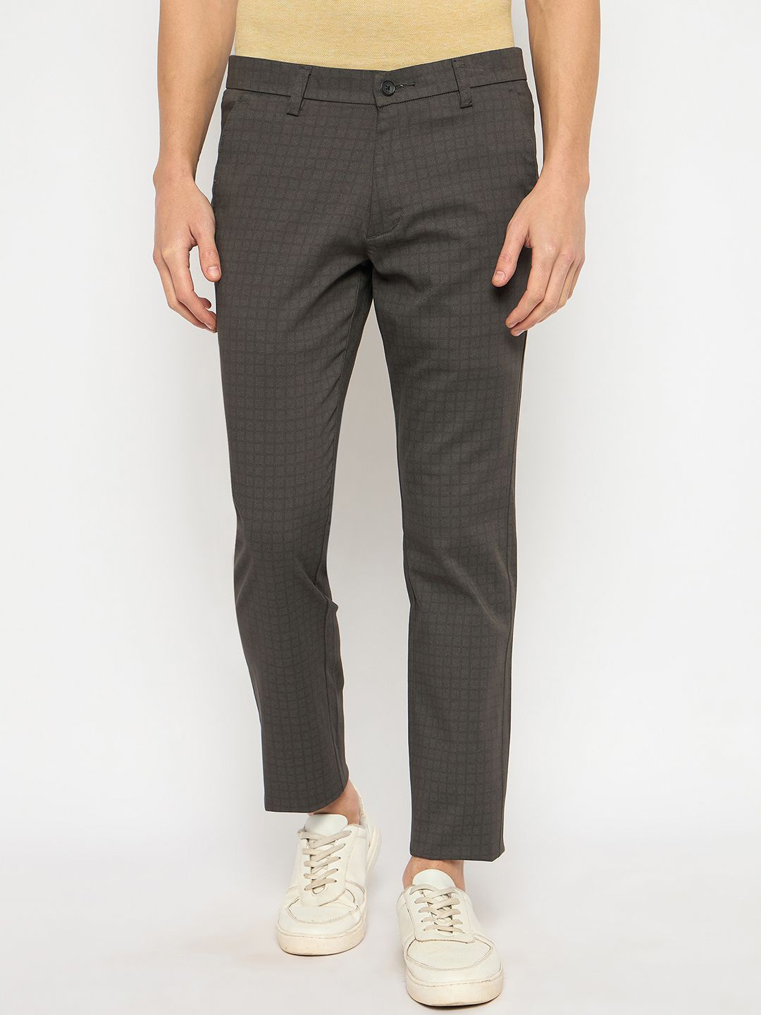 

Duke Men Slim Fit Chinos Trousers, Grey