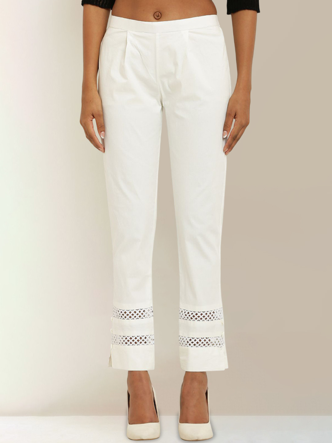 

Sellingsea Women Trousers, White