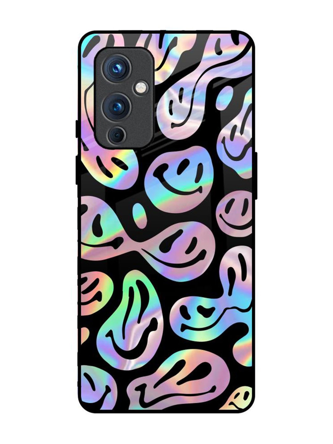 

QRIOH Quirky Printed OnePlus 9 Back Case Mobile Accessories, Black