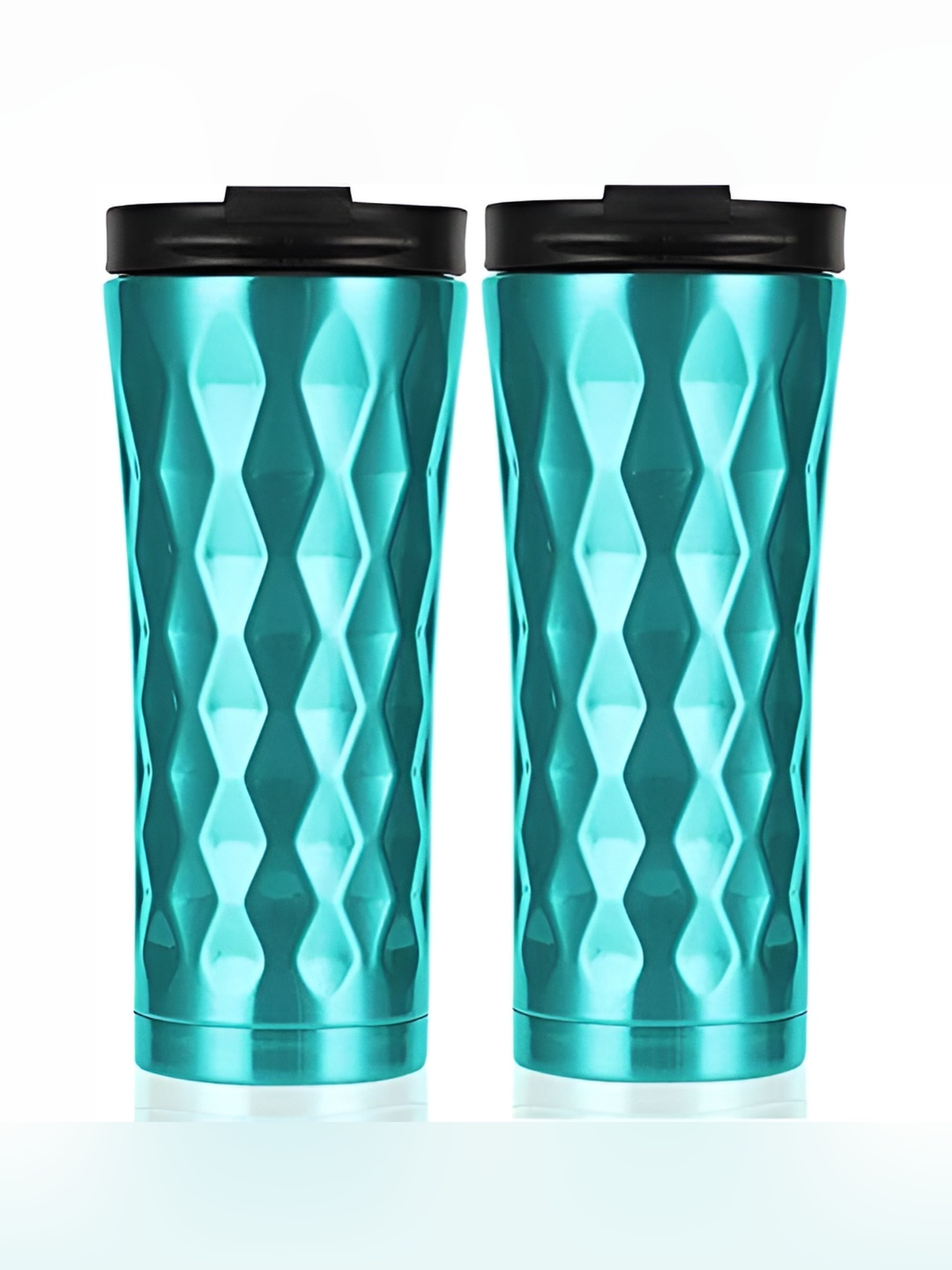

Baskety Green Solid Stainless Steel Glossy Cups Set of Cups and Mugs