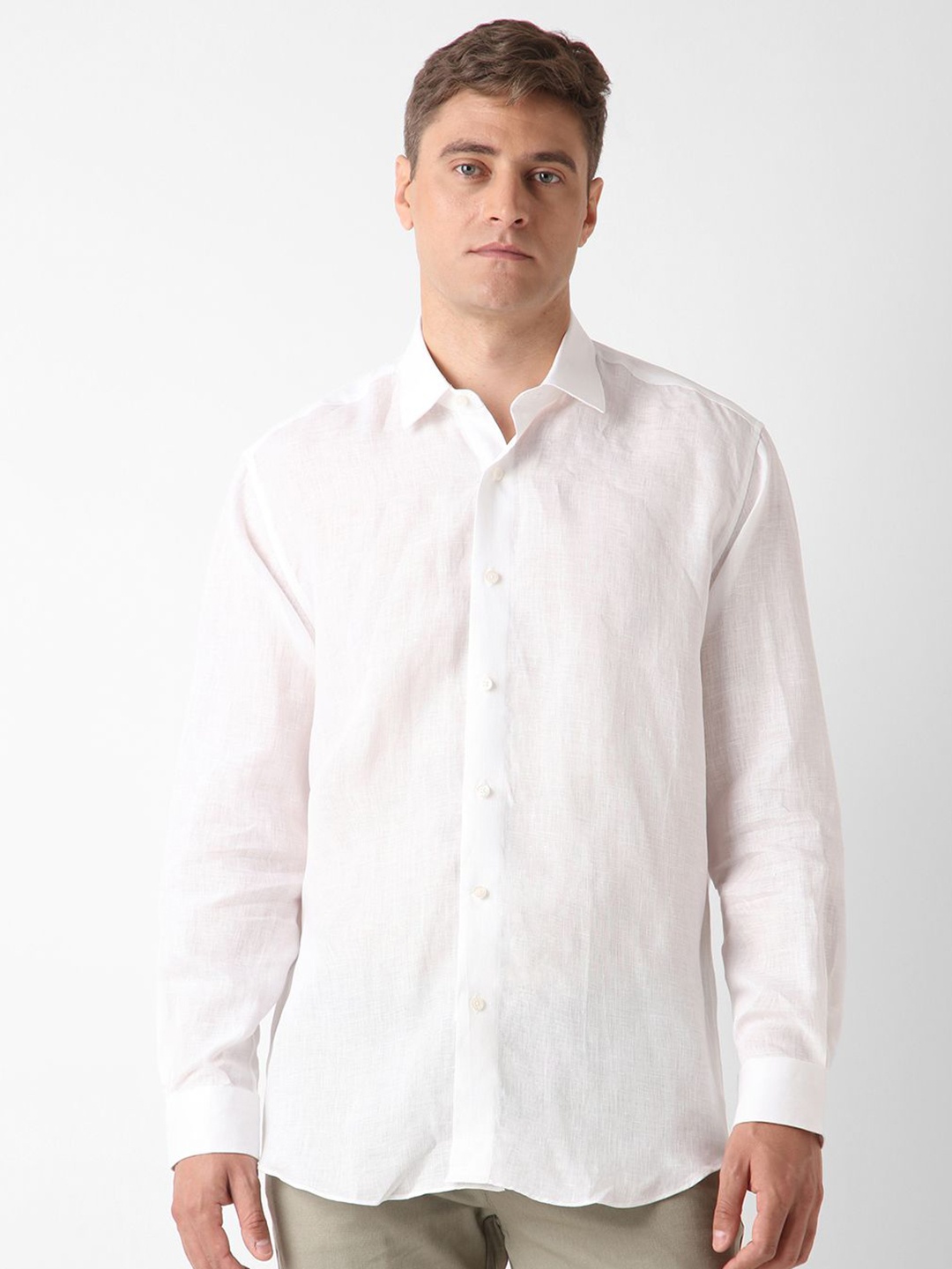 

Luxure by Louis Philippe Men Classic Opaque Formal Shirt, White