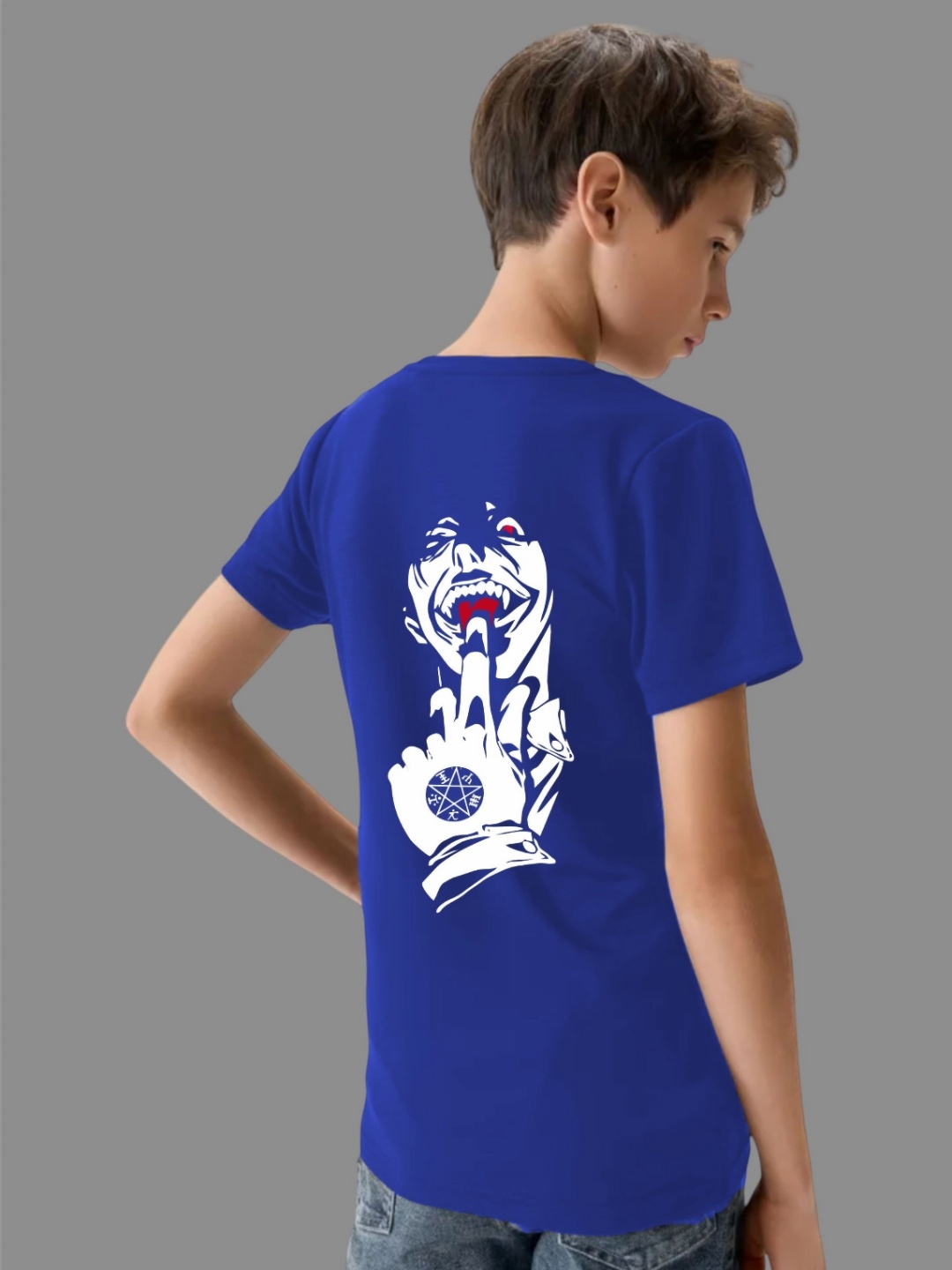 

Uniplanet store Boys Typography Printed Pockets T-shirt, Blue