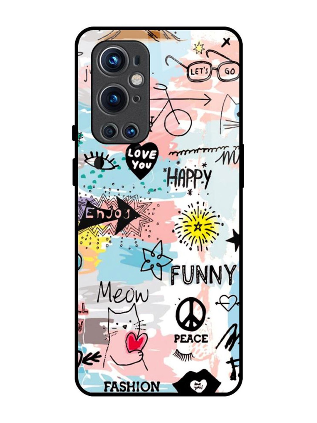 

QRIOH Typography Printed OnePlus 9 pro Back Case Mobile Accessories, White
