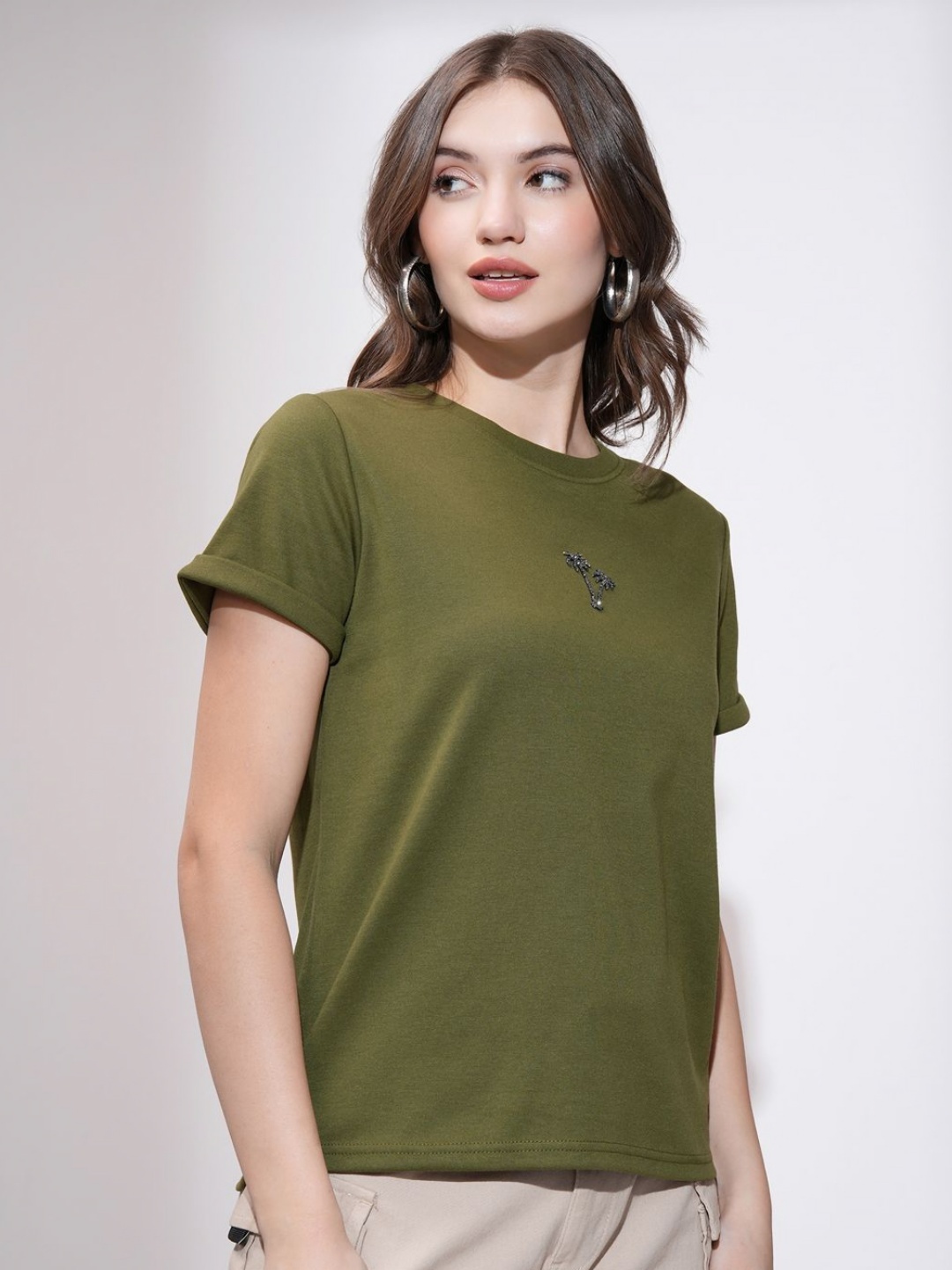 

Tokyo Talkies Women T-shirt, Olive