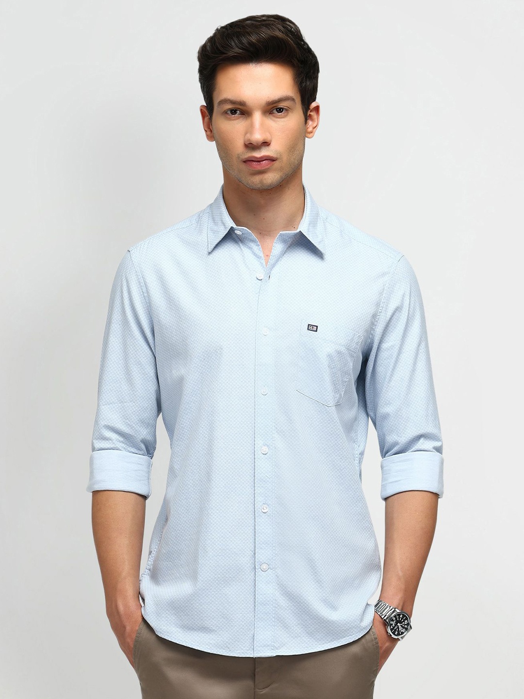 

Arrow Sport Men Slim Fit Opaque Printed Casual Shirt, Blue