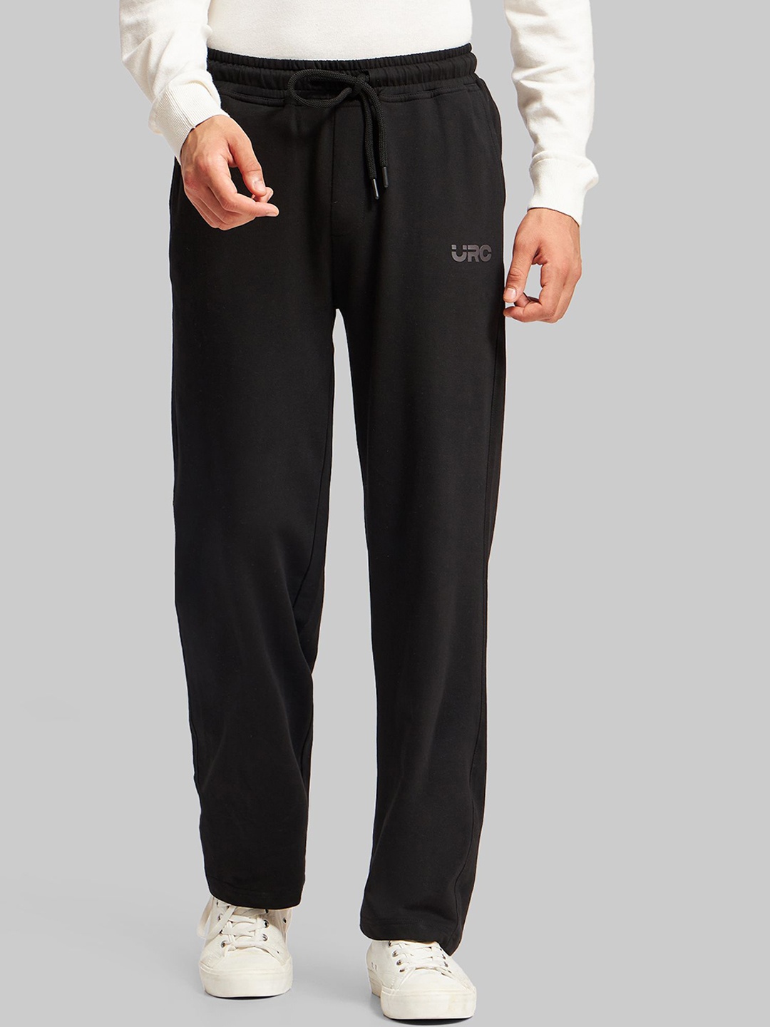

Underrated Club Men Pure Cotton Regular Trousers, Black