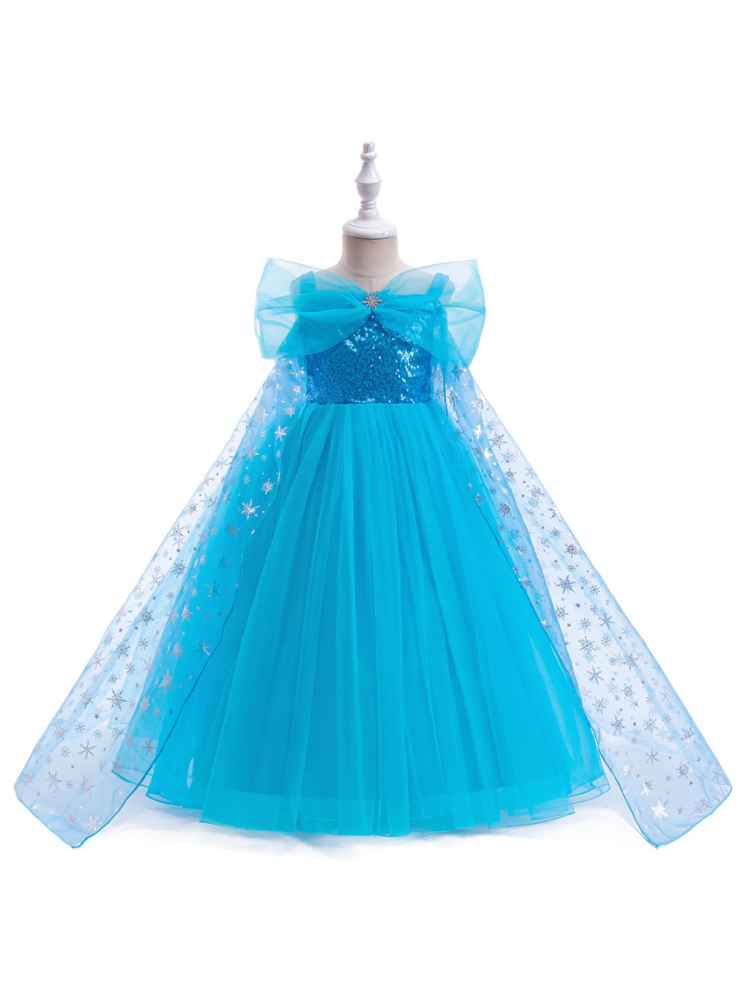 

StyleCast x Revolte Ruffled Net A-Line Midi Dress, Blue