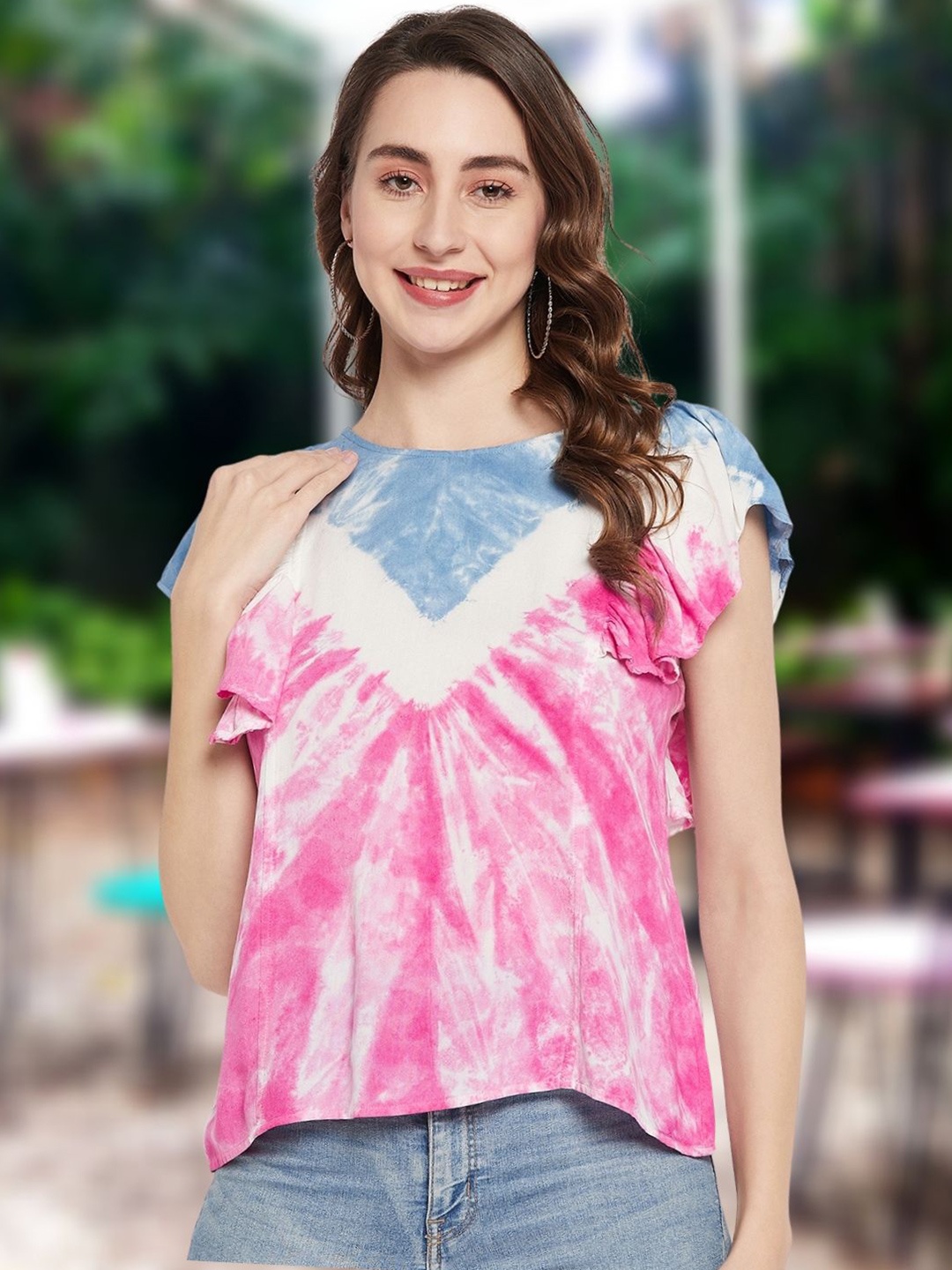 

DressBerry Tie and Dye Top, Pink
