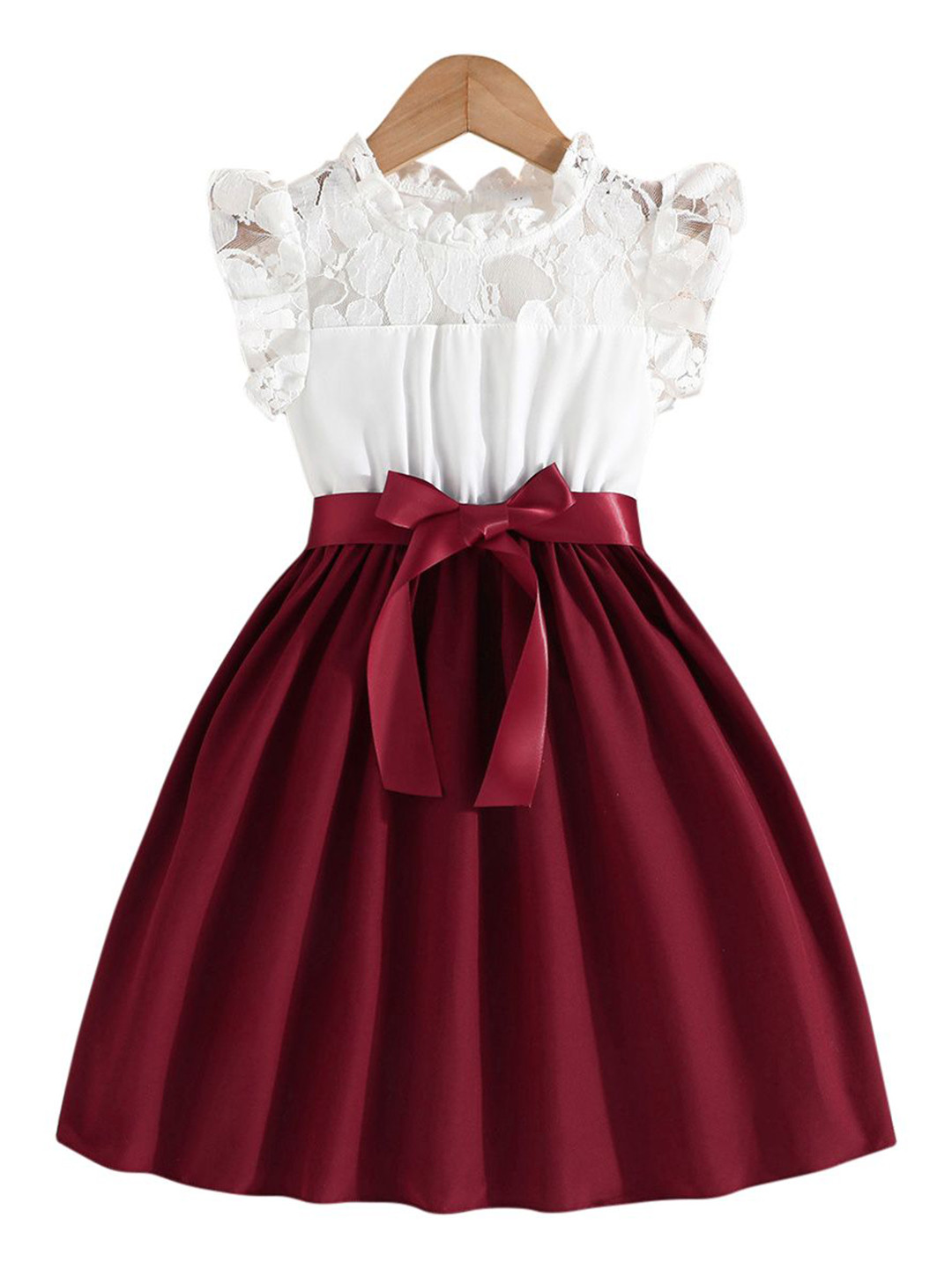 

StyleCast x Revolte Colourblocked A-Line Dress, Red