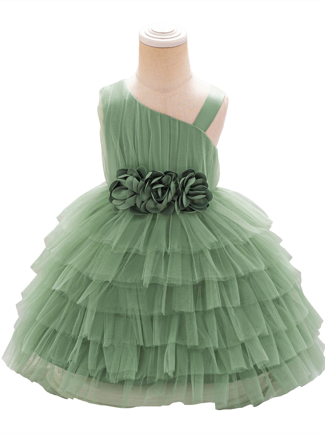 

StyleCast x Revolte Ruffled A-Line Dress, Green