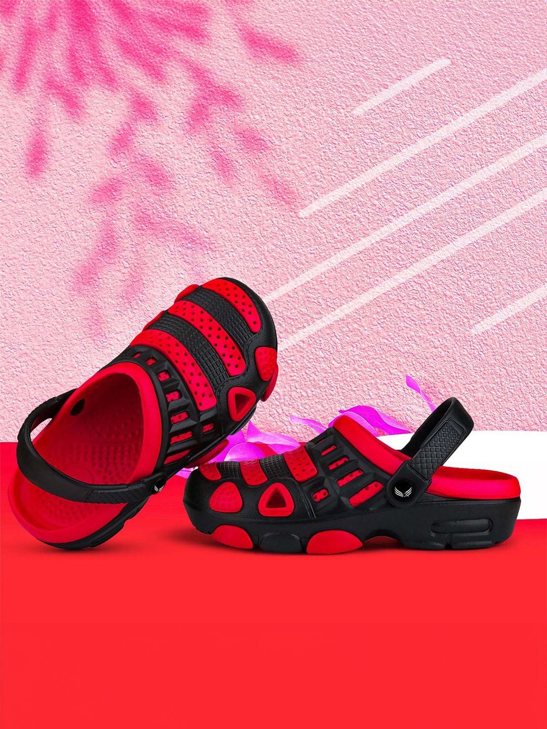 

BERSACHE Boys Pack Of 2 Clogs Flip-Flops, Red