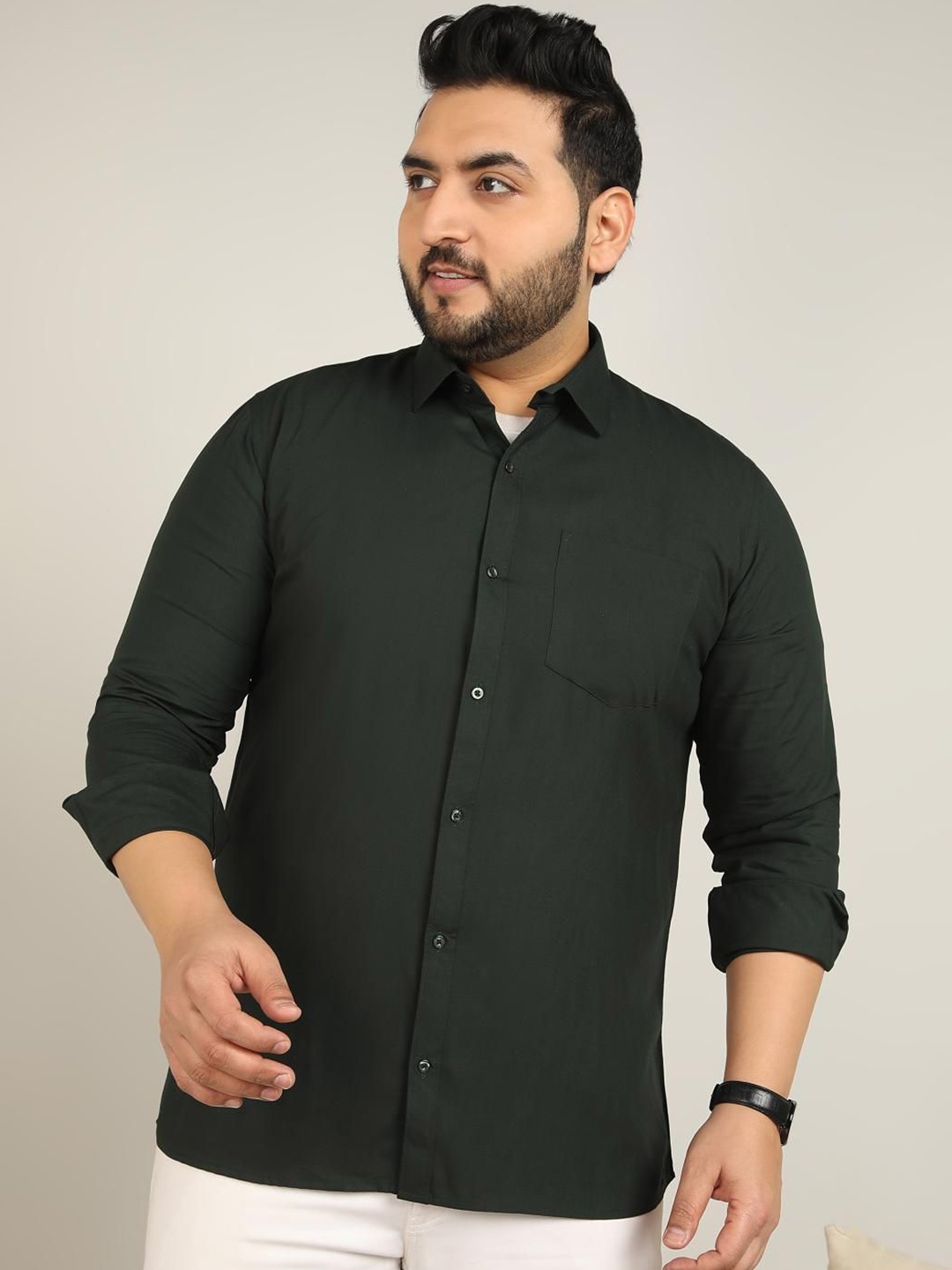 

METRONAUT PLUS Men Classic Opaque Casual Shirt, Green
