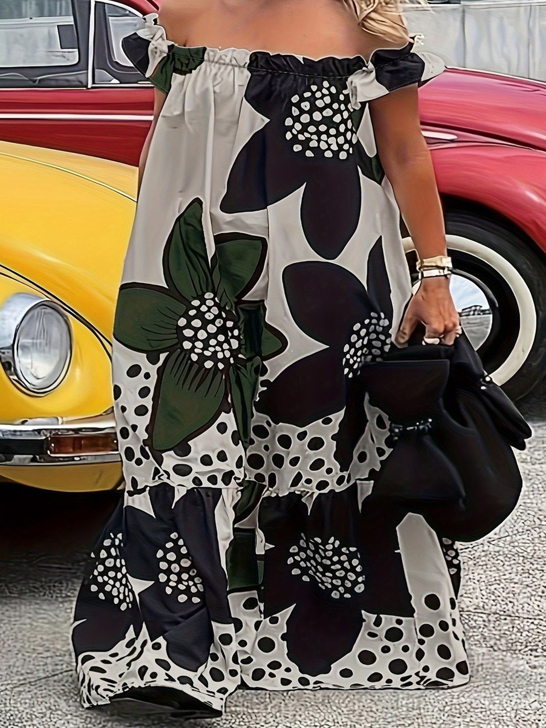 

all about you Print A-Line Midi Dress, Green