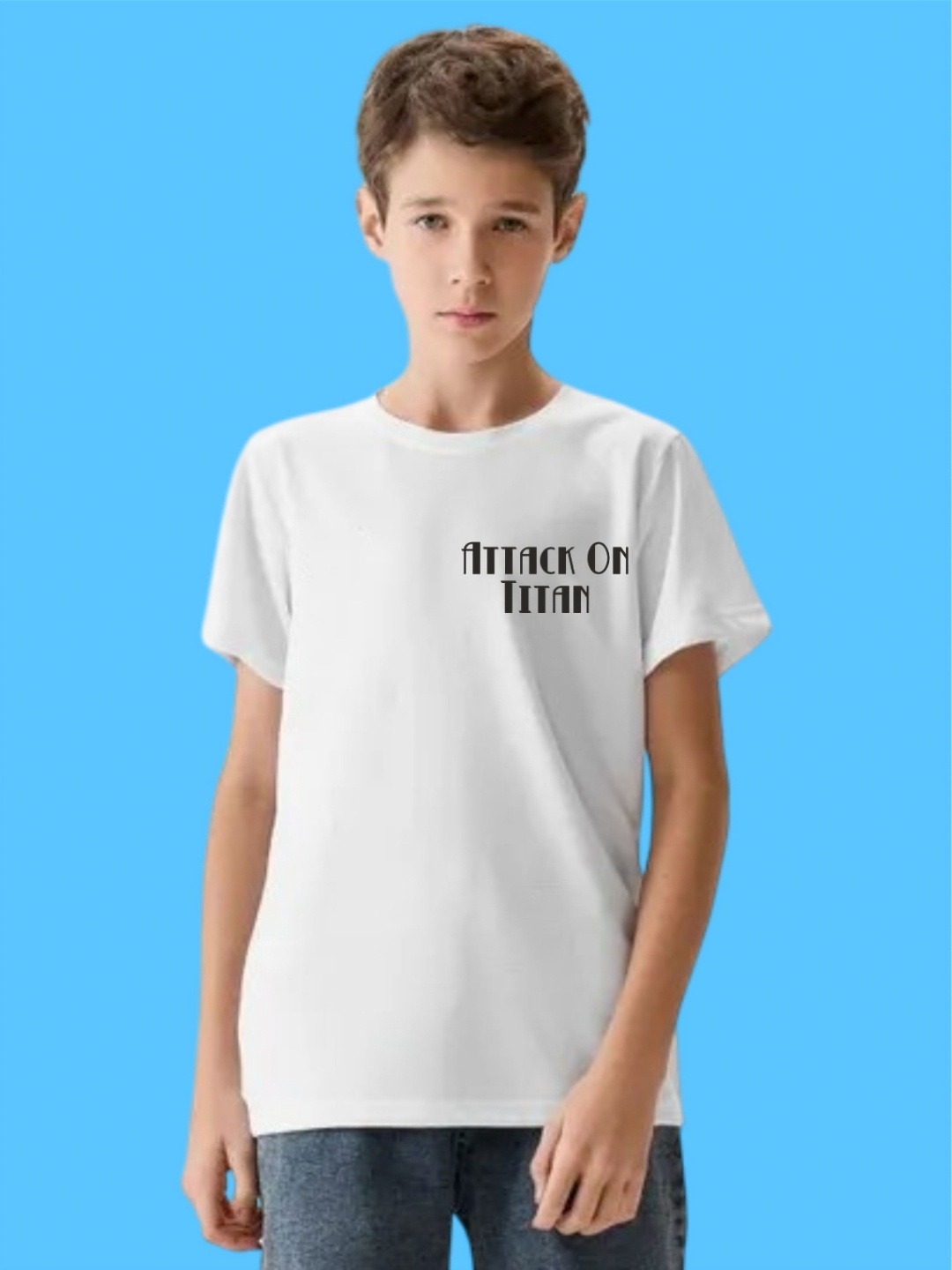 

Uniplanet store Boys Typography Printed Raw Edge T-shirt, White