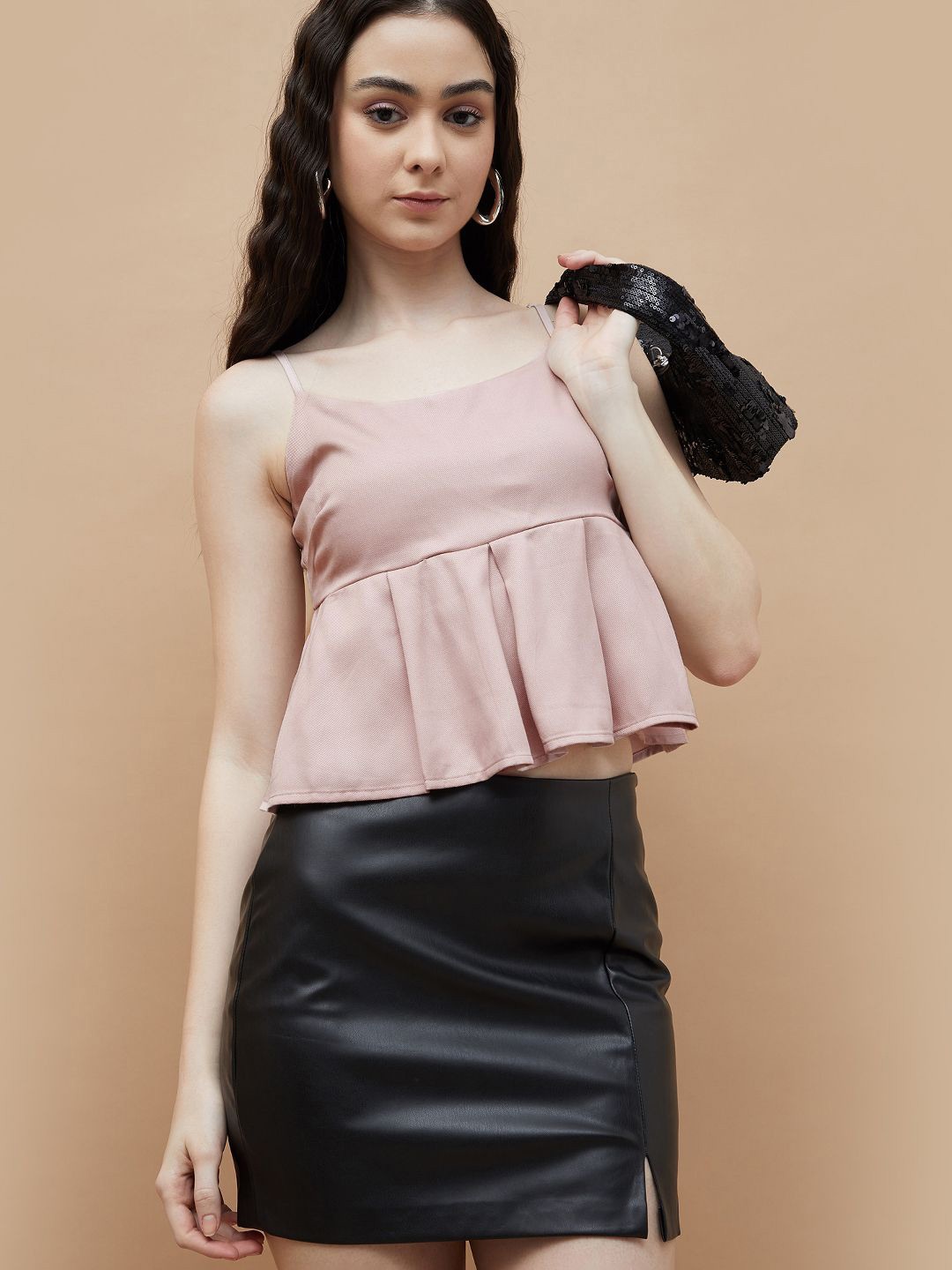 

Ginger by Lifestyle Off-Shoulder Empire Top, Pink