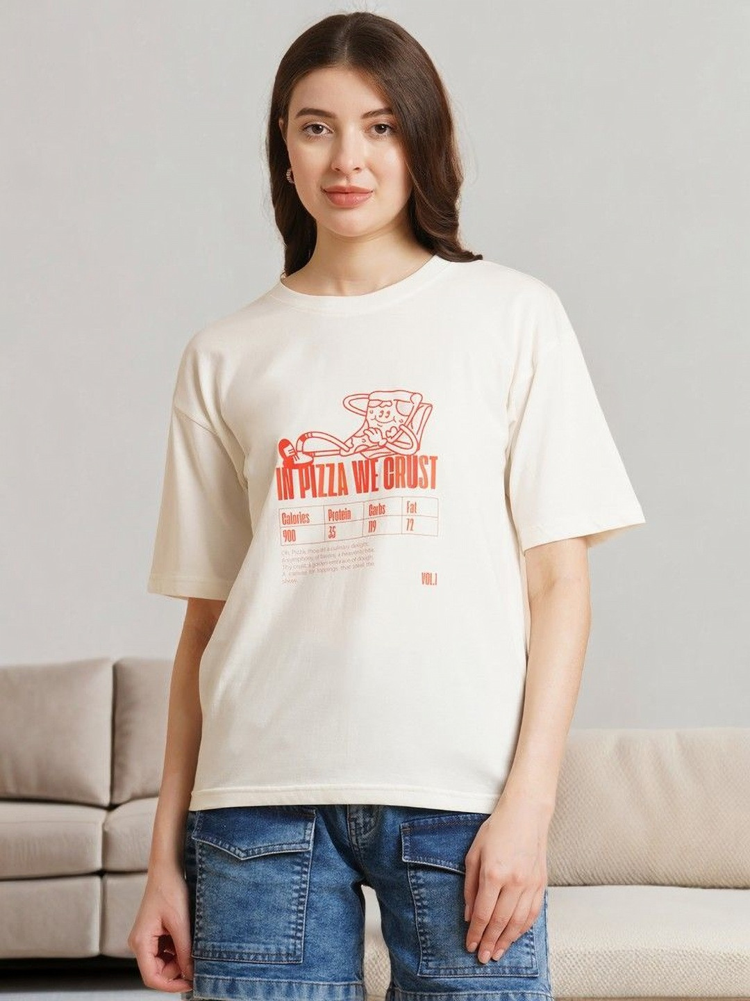 

DressBerry Women Typography Printed T-shirt, White