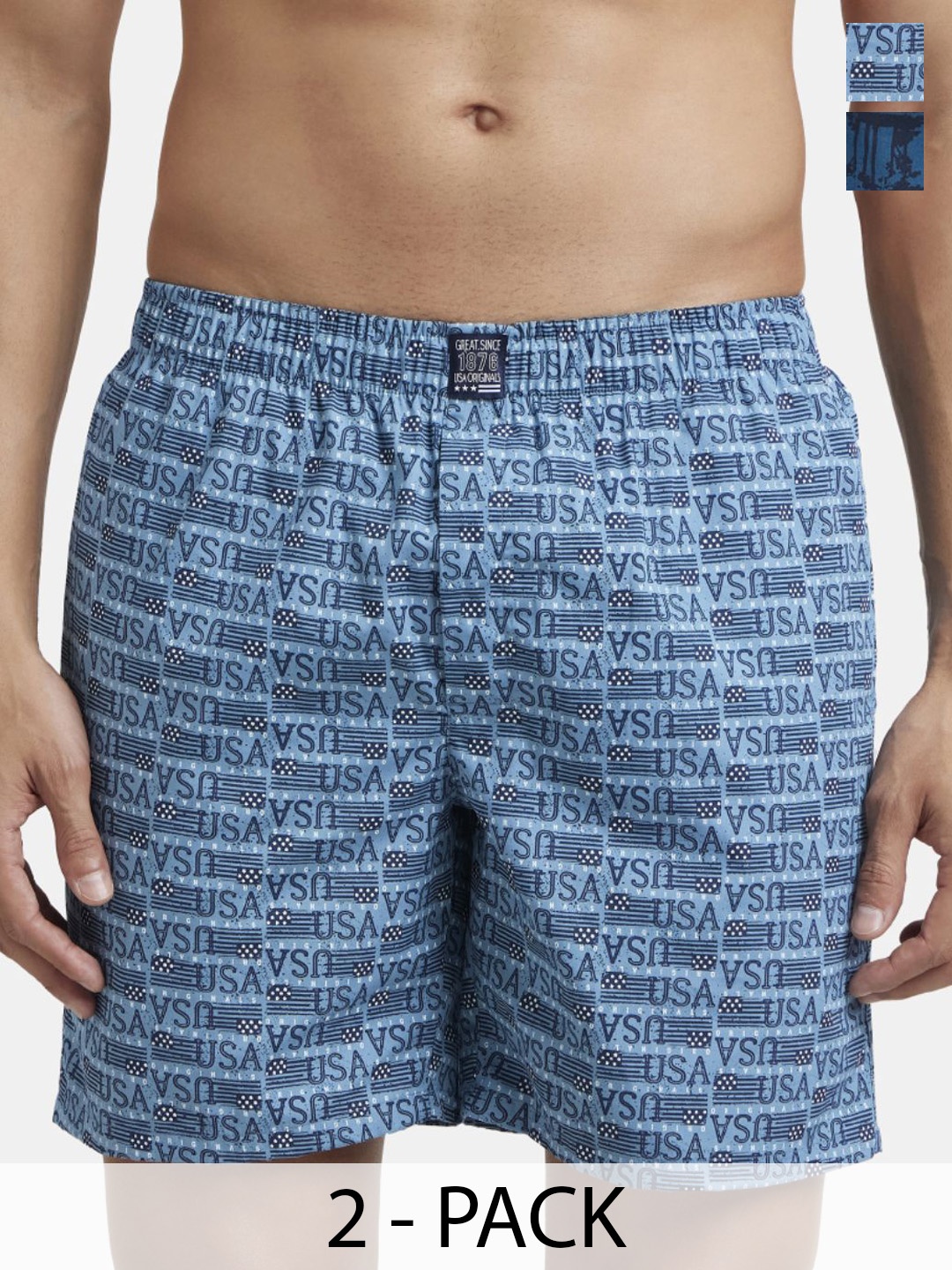 

Jockey Men Printed Core Shorts, Teal