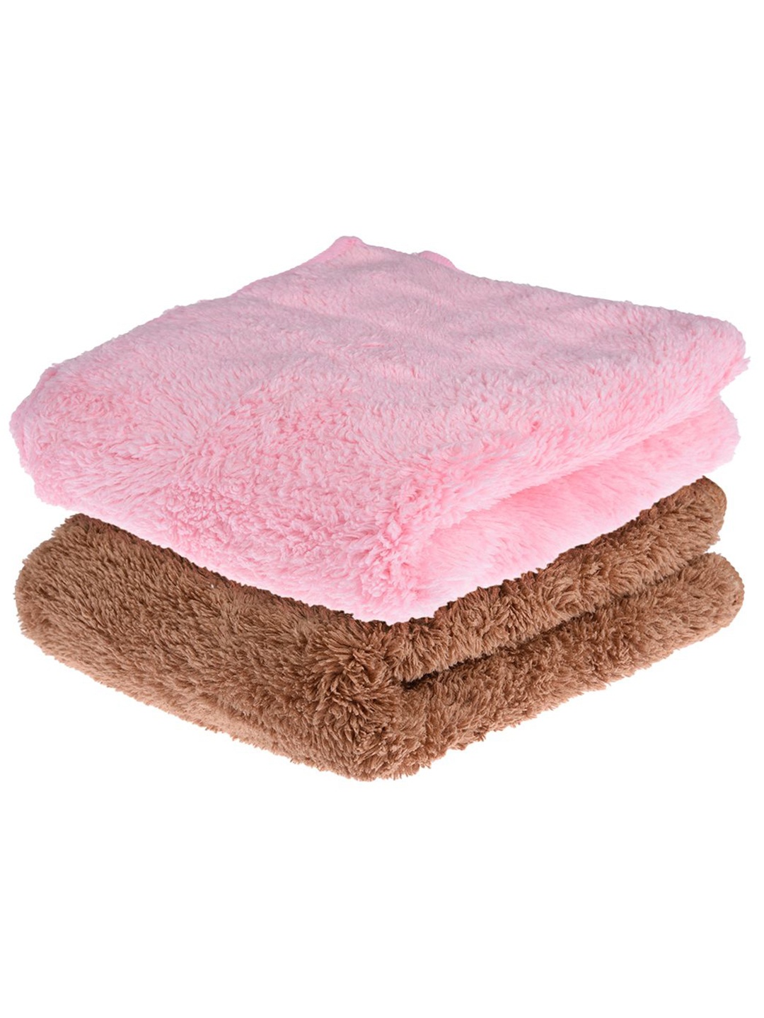 

Kuber Industries Pink and Brown Pack Of 2 Reusable 350 GSM Cleaning Cloth