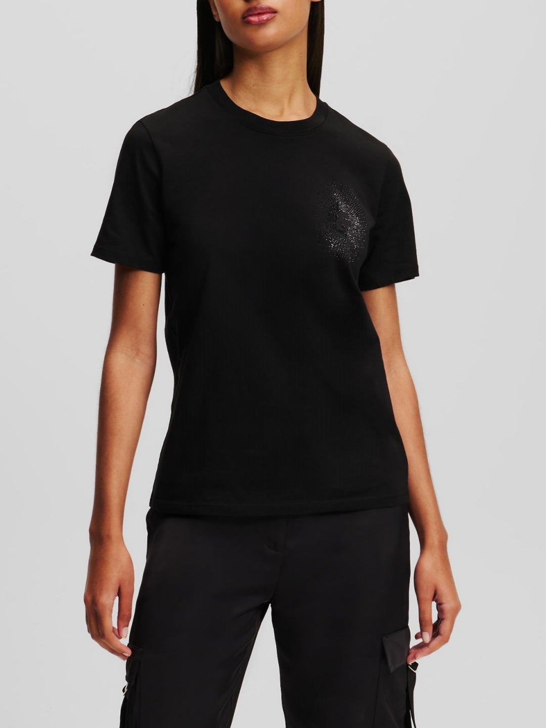 

Karl Lagerfeld Women Pockets T-shirt, Black