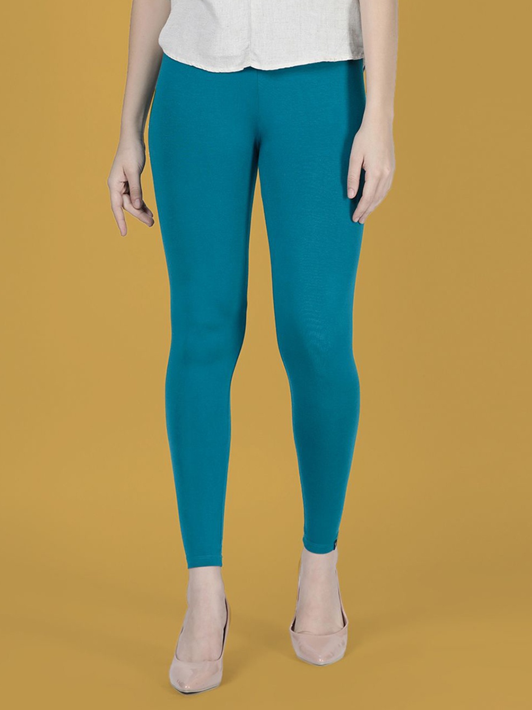 

TWIN BIRDS Women Ankle Length Leggings, Blue