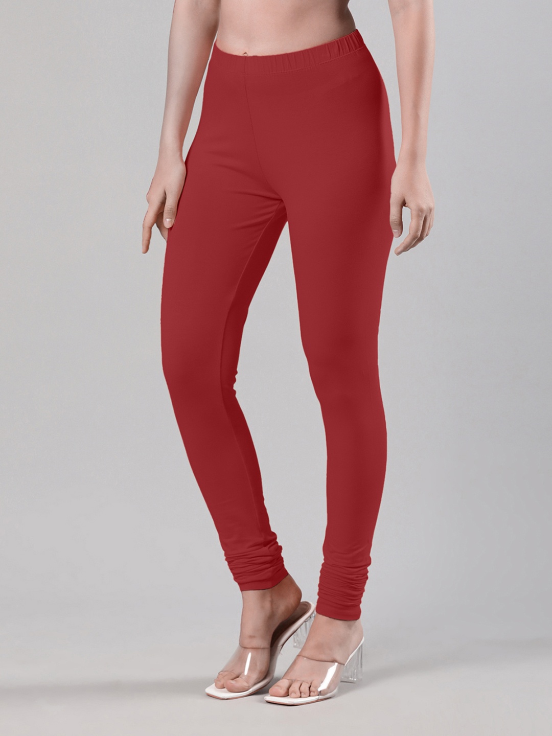 

Femmora Churidar Length Leggings, Red