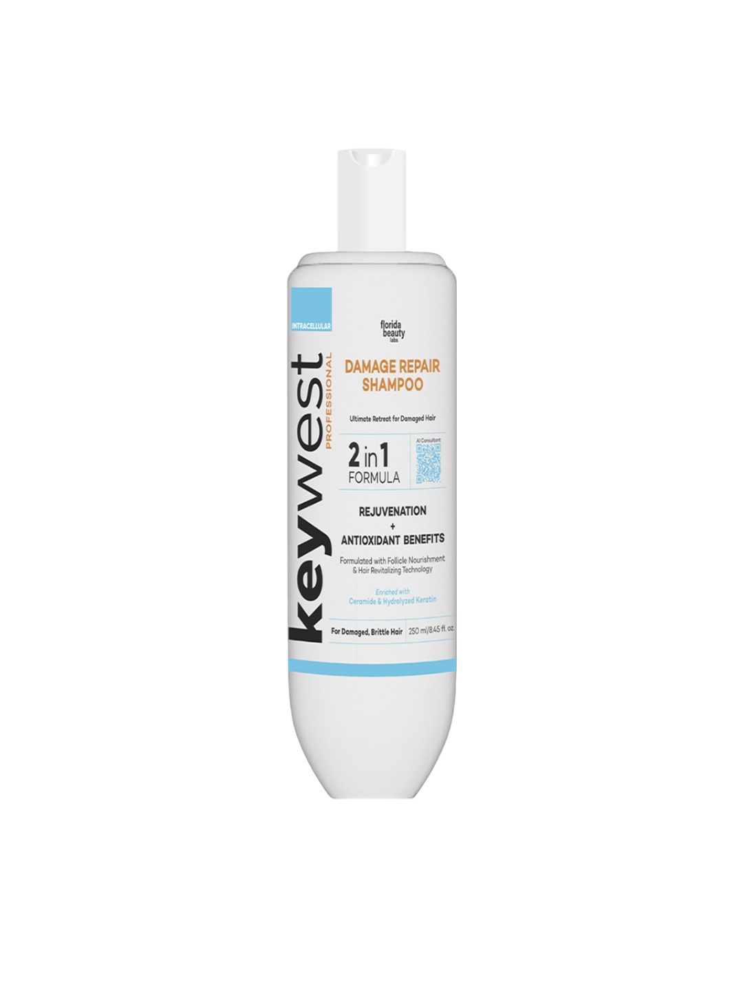 

Keywest Professional Damage Repair Shampoo - 250 ml, White