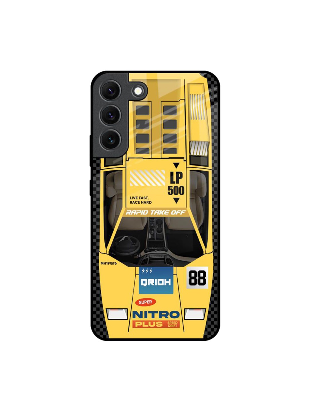 

QRIOH Typography Printed Samsung Galaxy S22 Back Case Mobile Accessories, Yellow