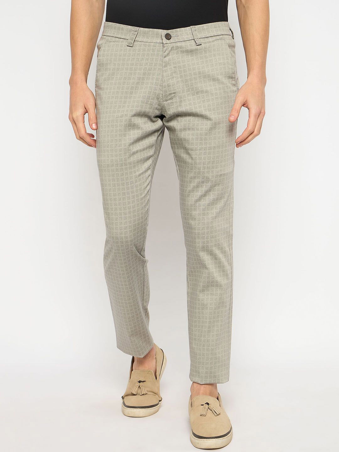

Duke Men Slim Fit Chinos Trousers, Grey