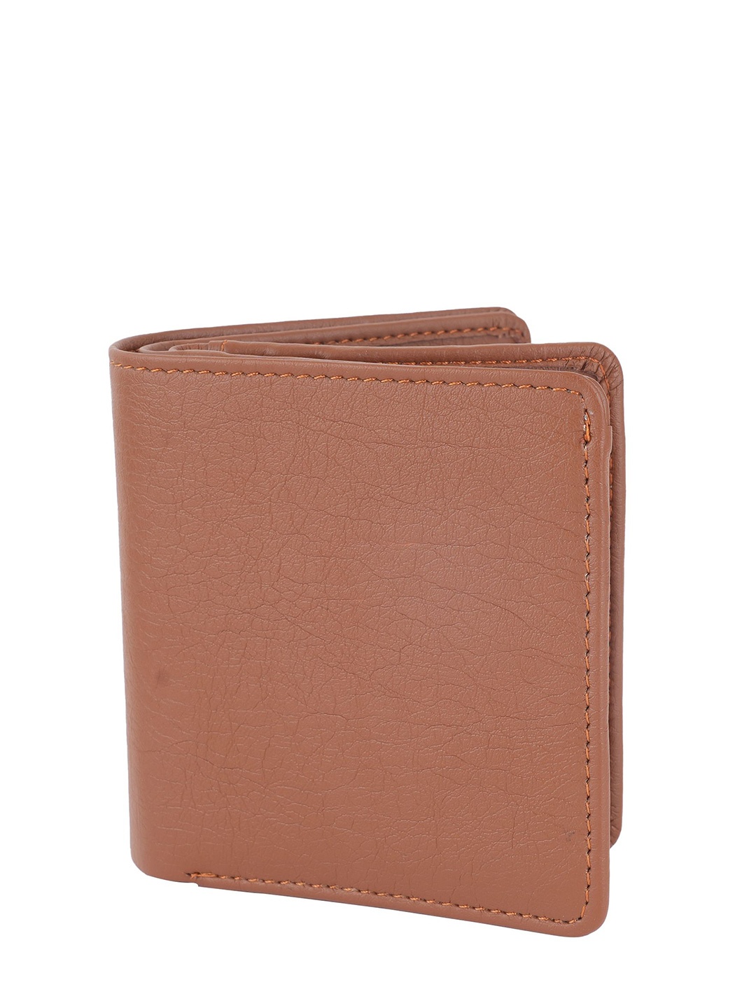 

CLARABAE Men PU Two Fold Wallet, Tan