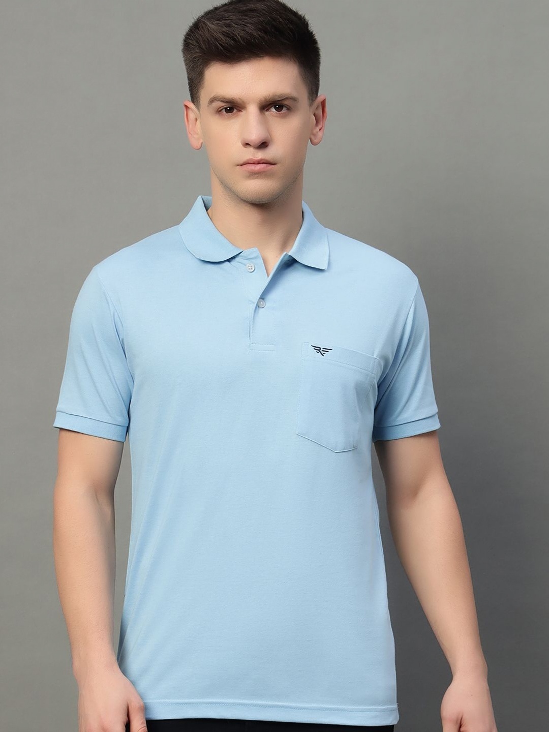 

XYRIS Men Polo Collar T-shirt, Blue