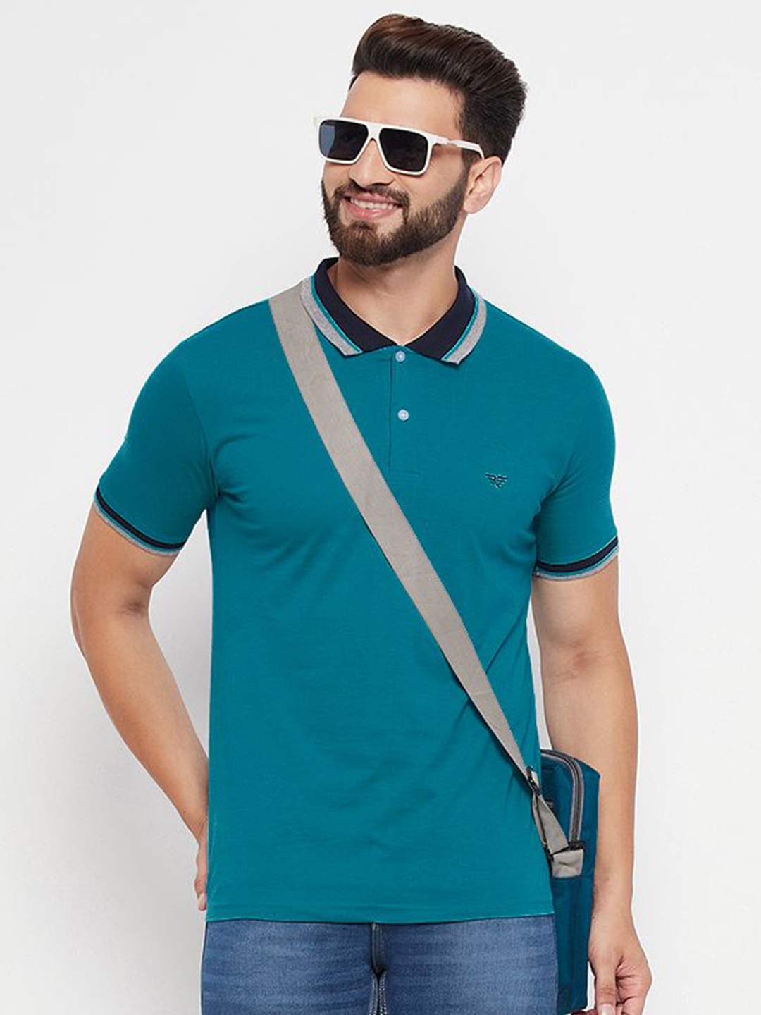 

XYRIS Men Polo Collar T-shirt, Blue