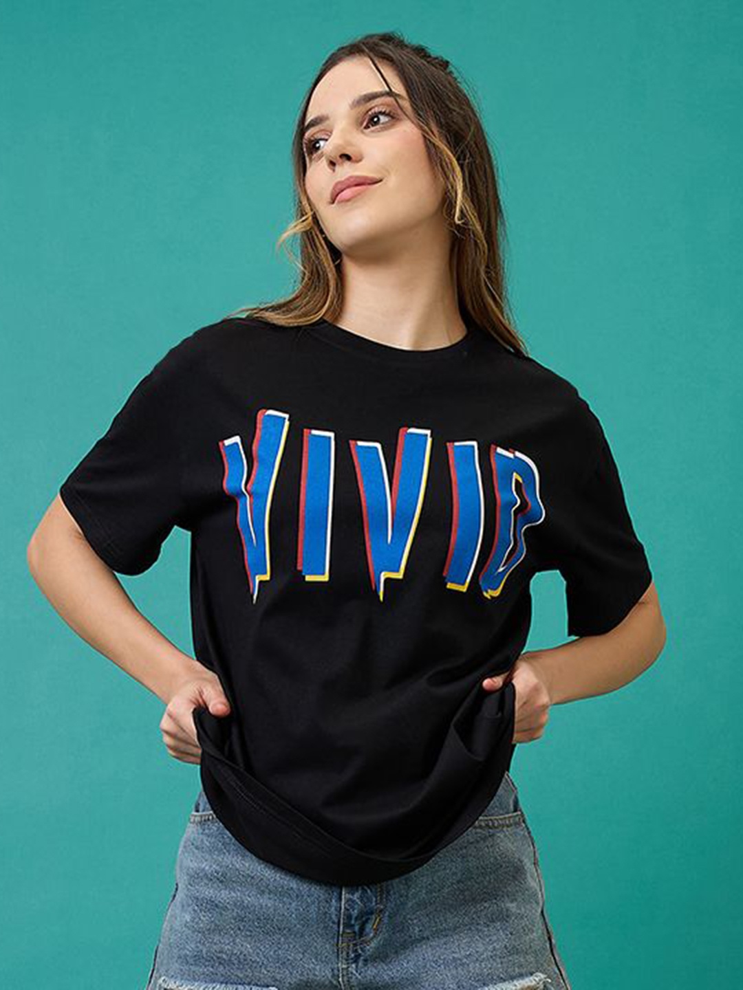 

Mast & Harbour Women Printed Pockets T-shirt, Black