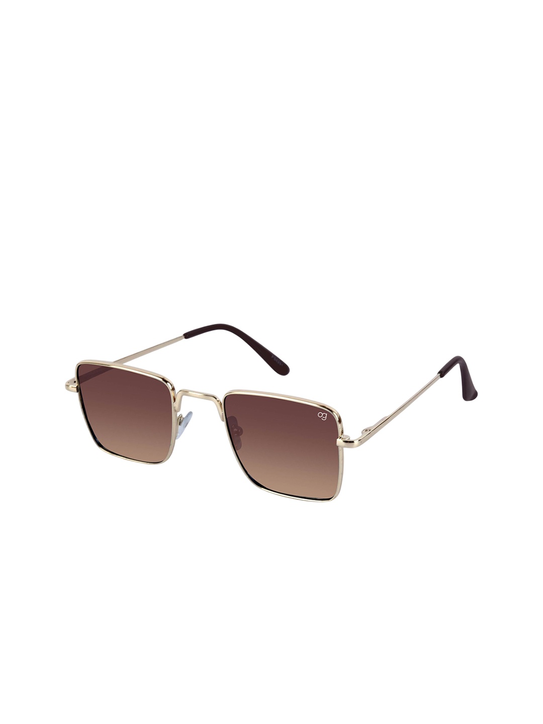 

Woggles Unisex Square Sunglasses with UV Protected Lens, Brown