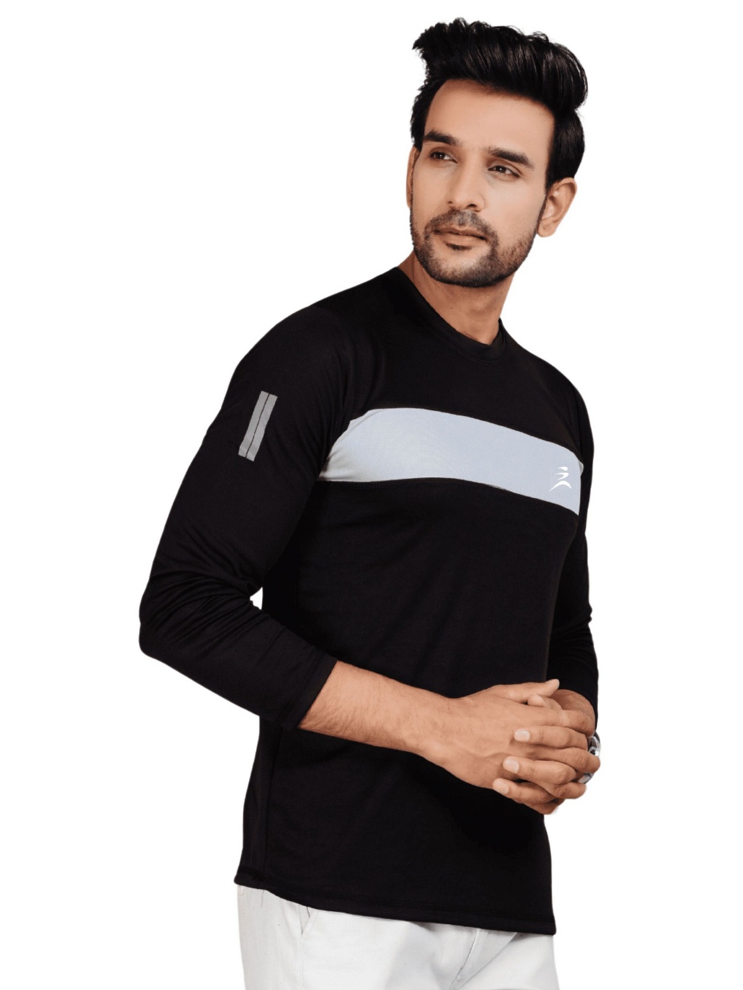 

FICKA Men Brand Logo T-shirt, Black