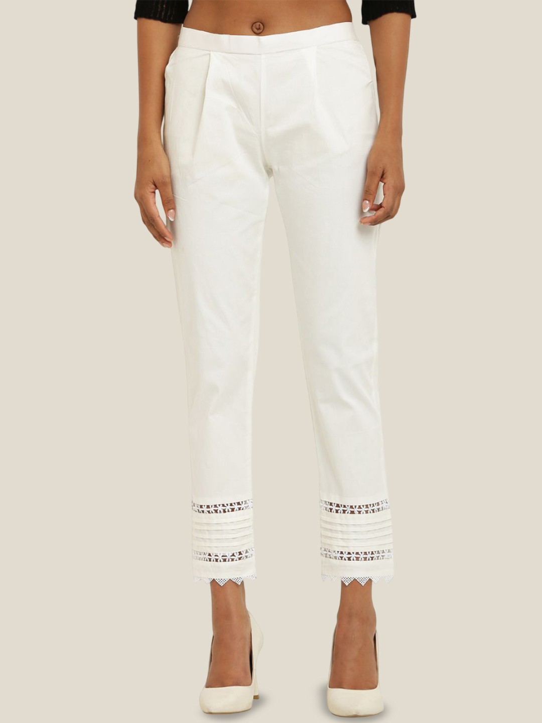 

Sellingsea Women Trousers, White