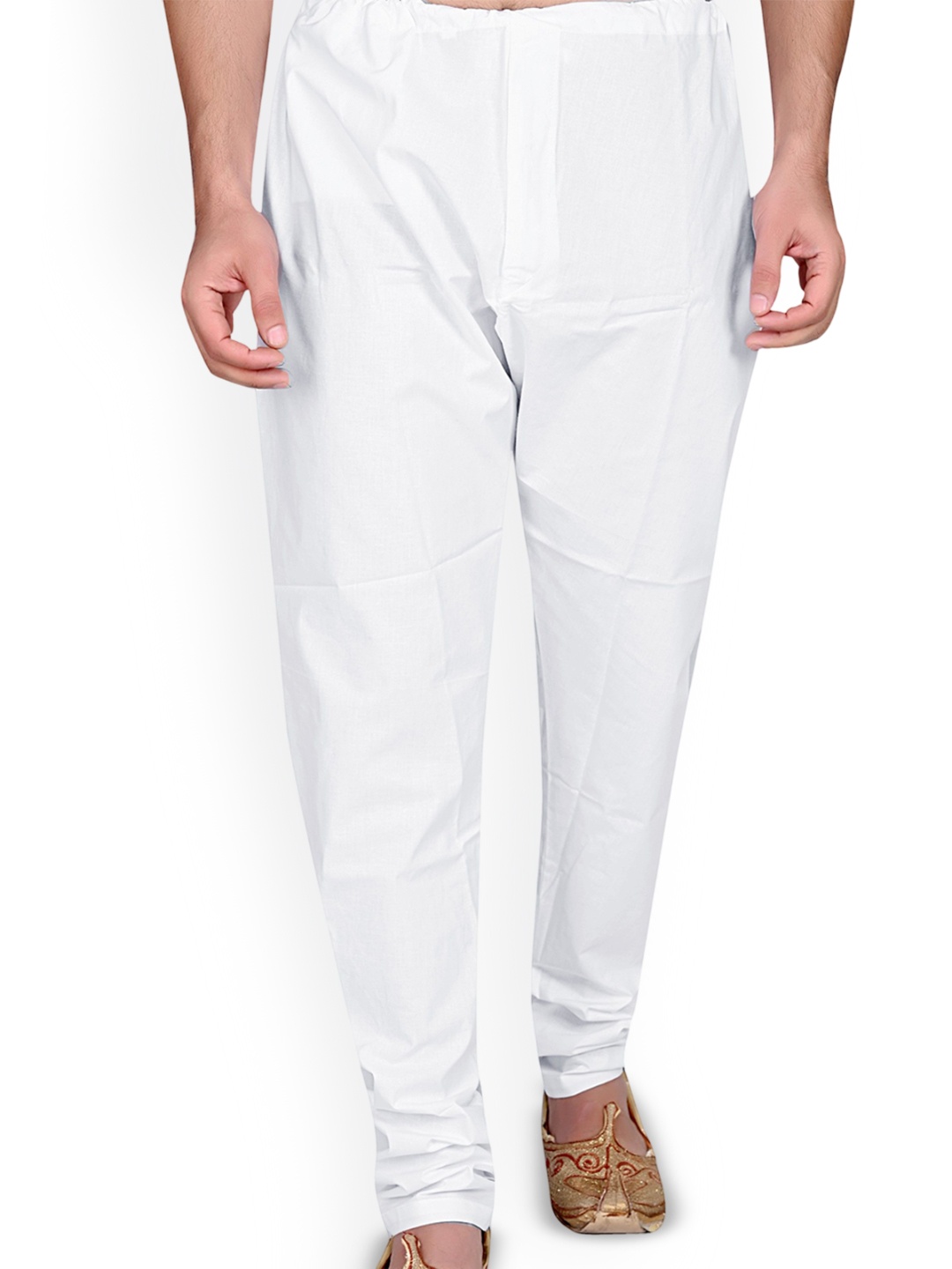 

Authentics Pure Cotton Lawn Mulmul Chudidar Pyjama, White