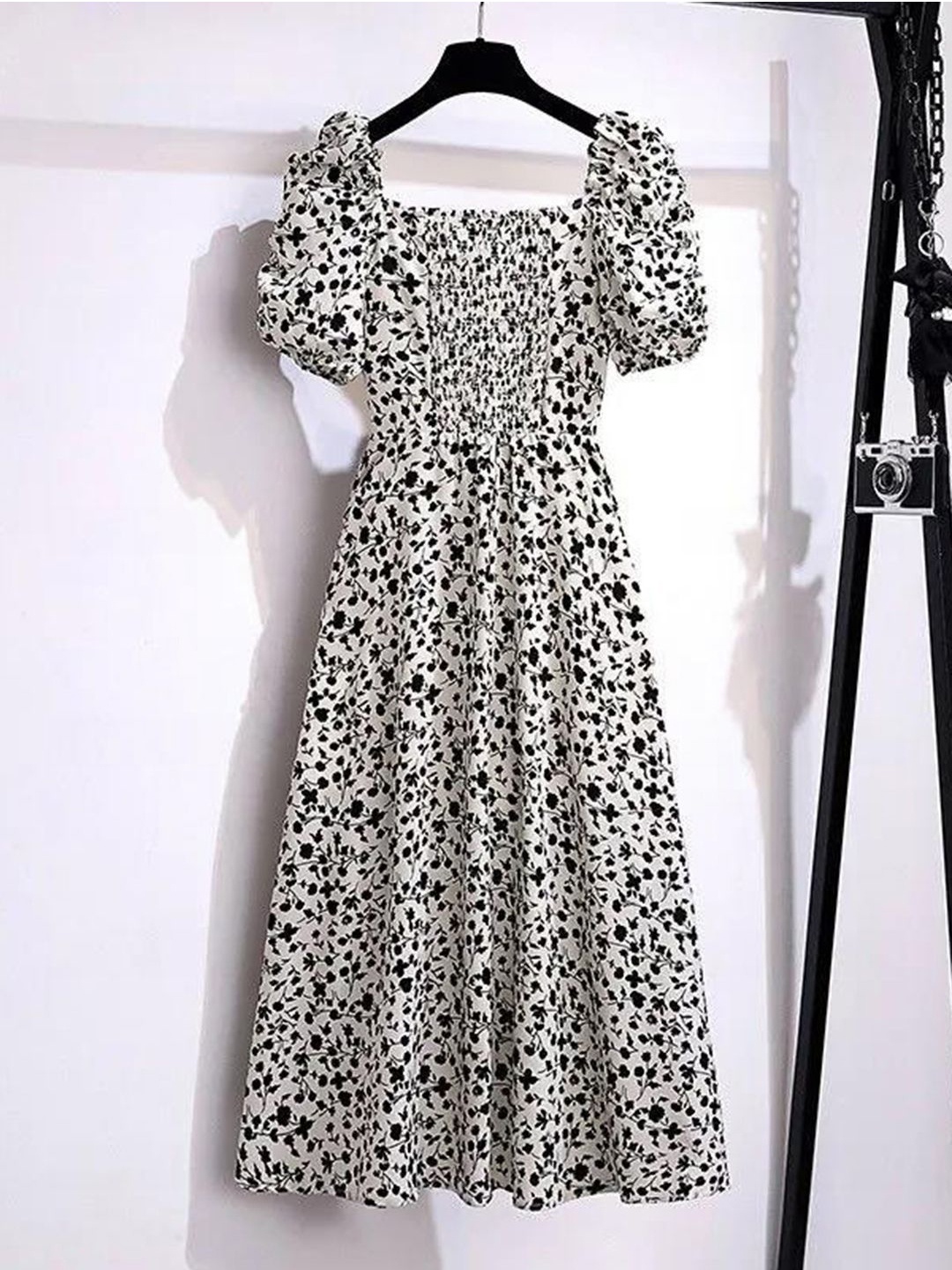 

DressBerry Floral Printed Fit & Flare Dress, White