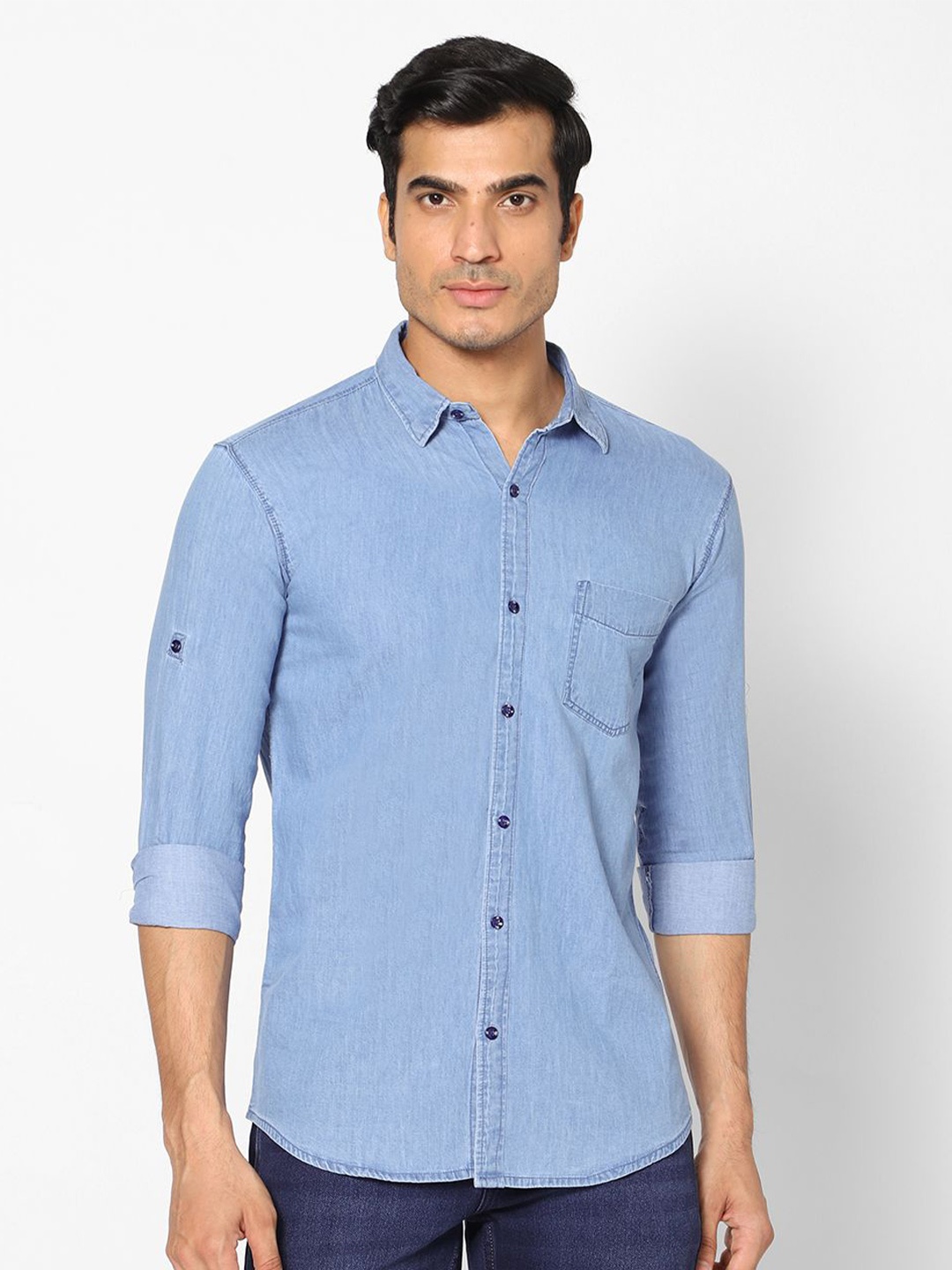 

TCI Men Classic Opaque Casual Shirt, Blue