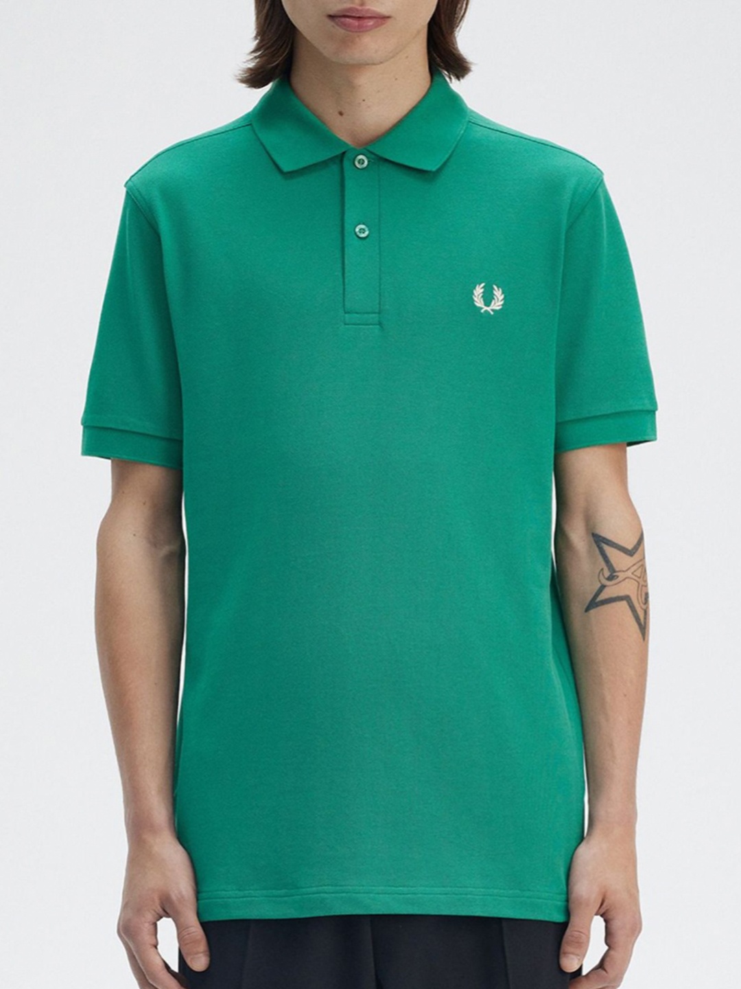 

Fred Perry Men Polo Collar T-shirt, Green