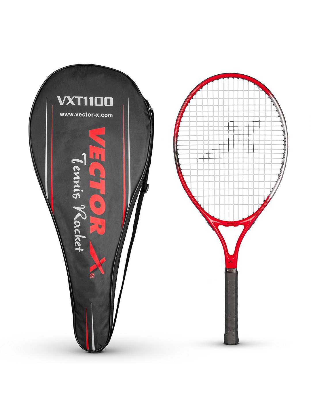 

VECTOR X Tennis Racquet With Full Cover, Red